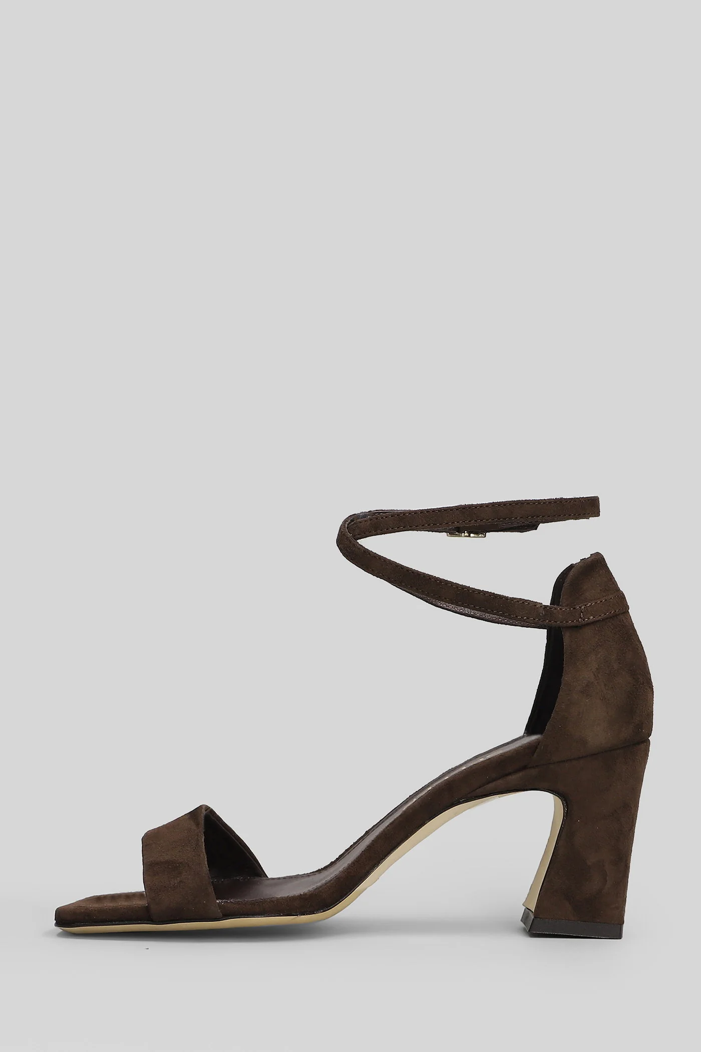 Sandals in dark brown suede - Image 3