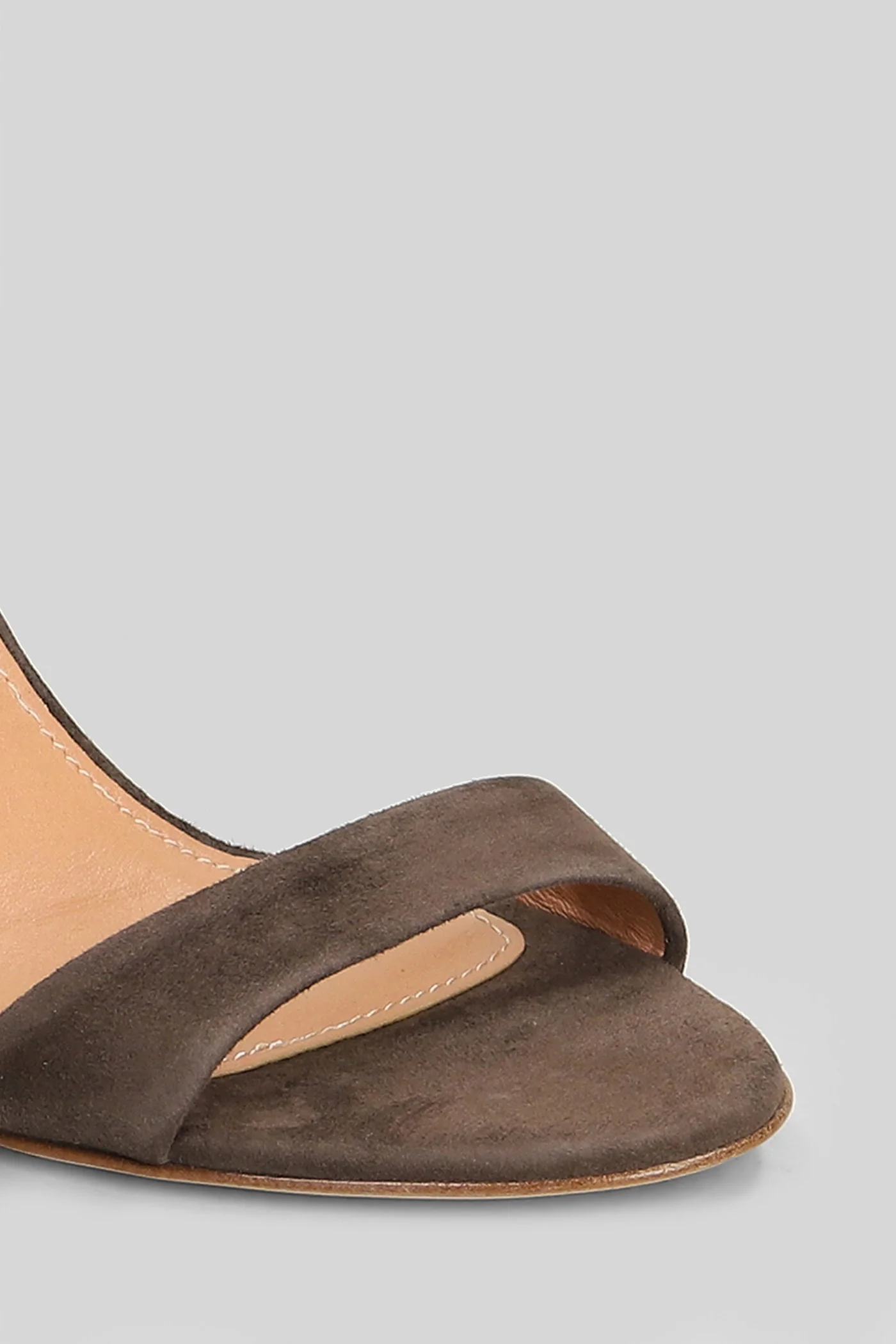 Sandals in dark brown suede - Image 5