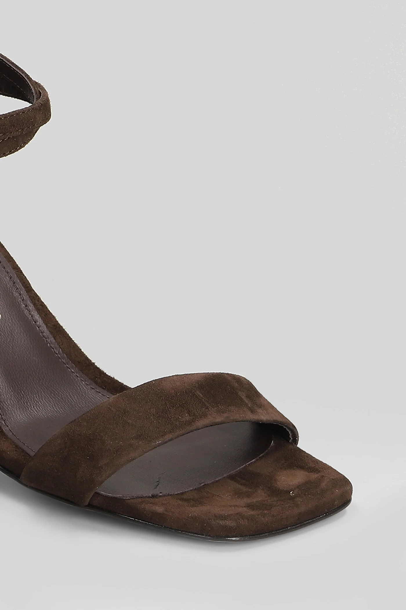 Sandals in dark brown suede - Image 5