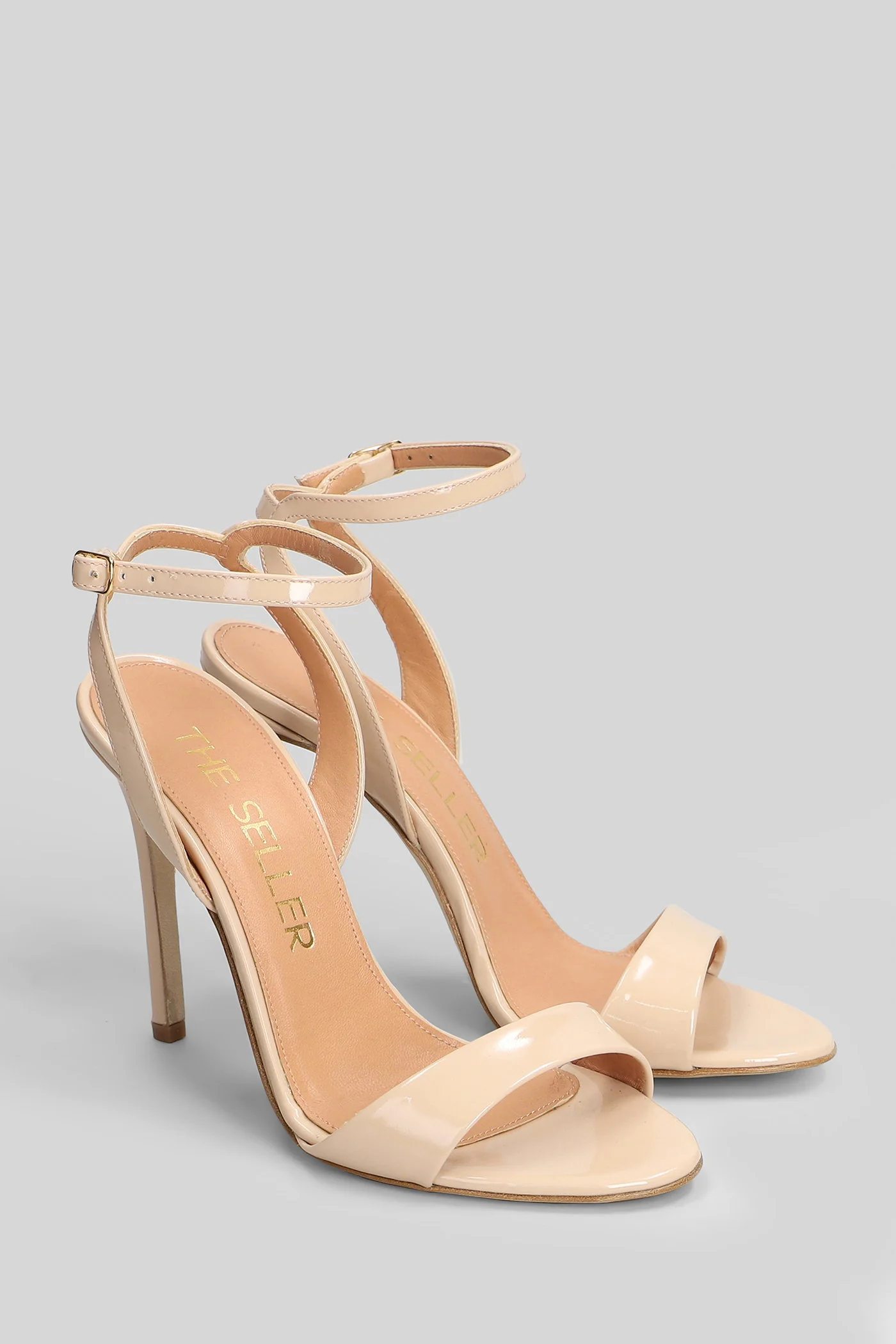 Sandals in powder patent leather - Image 2