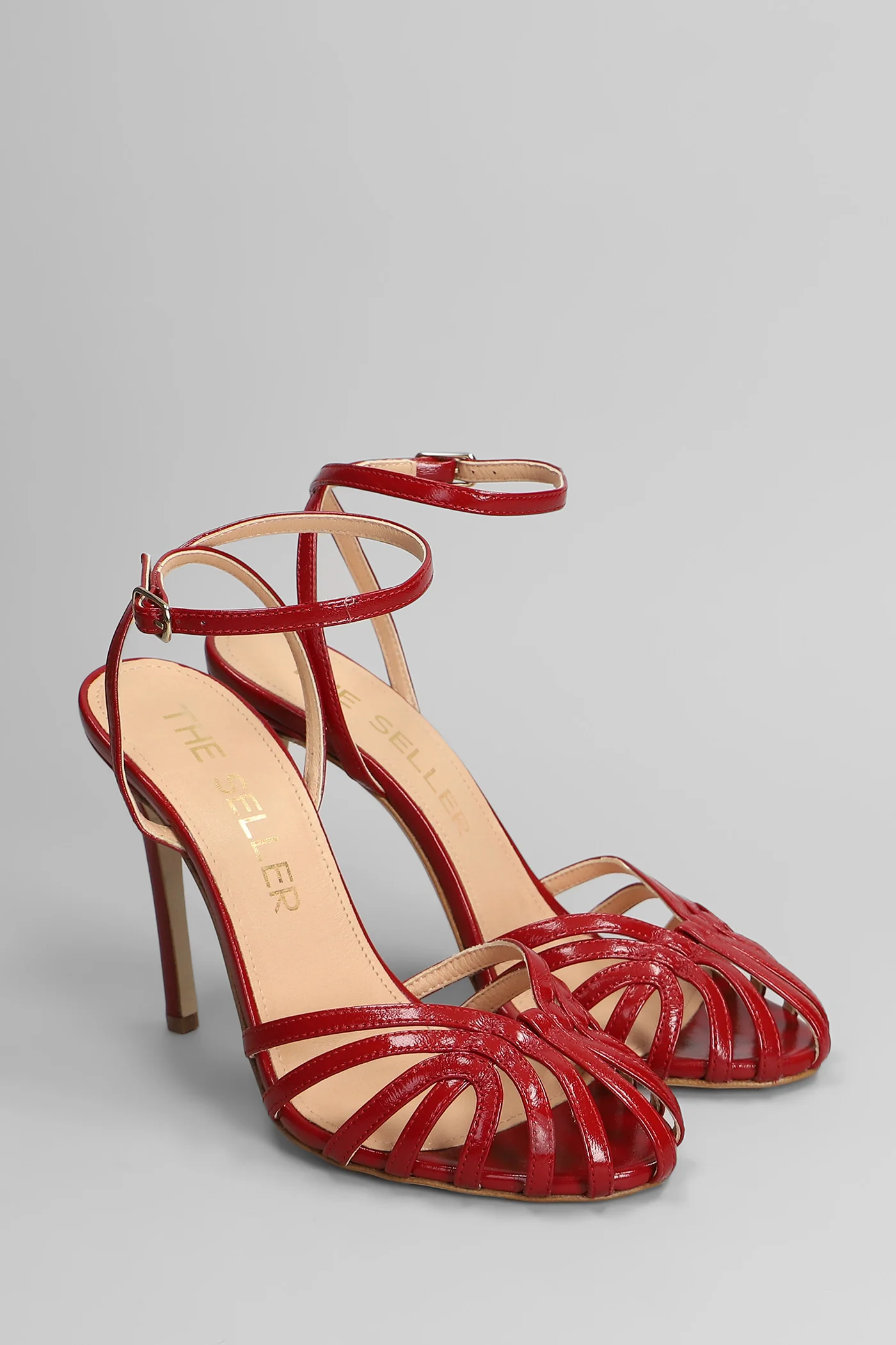 Sandals in red leather - Image 2