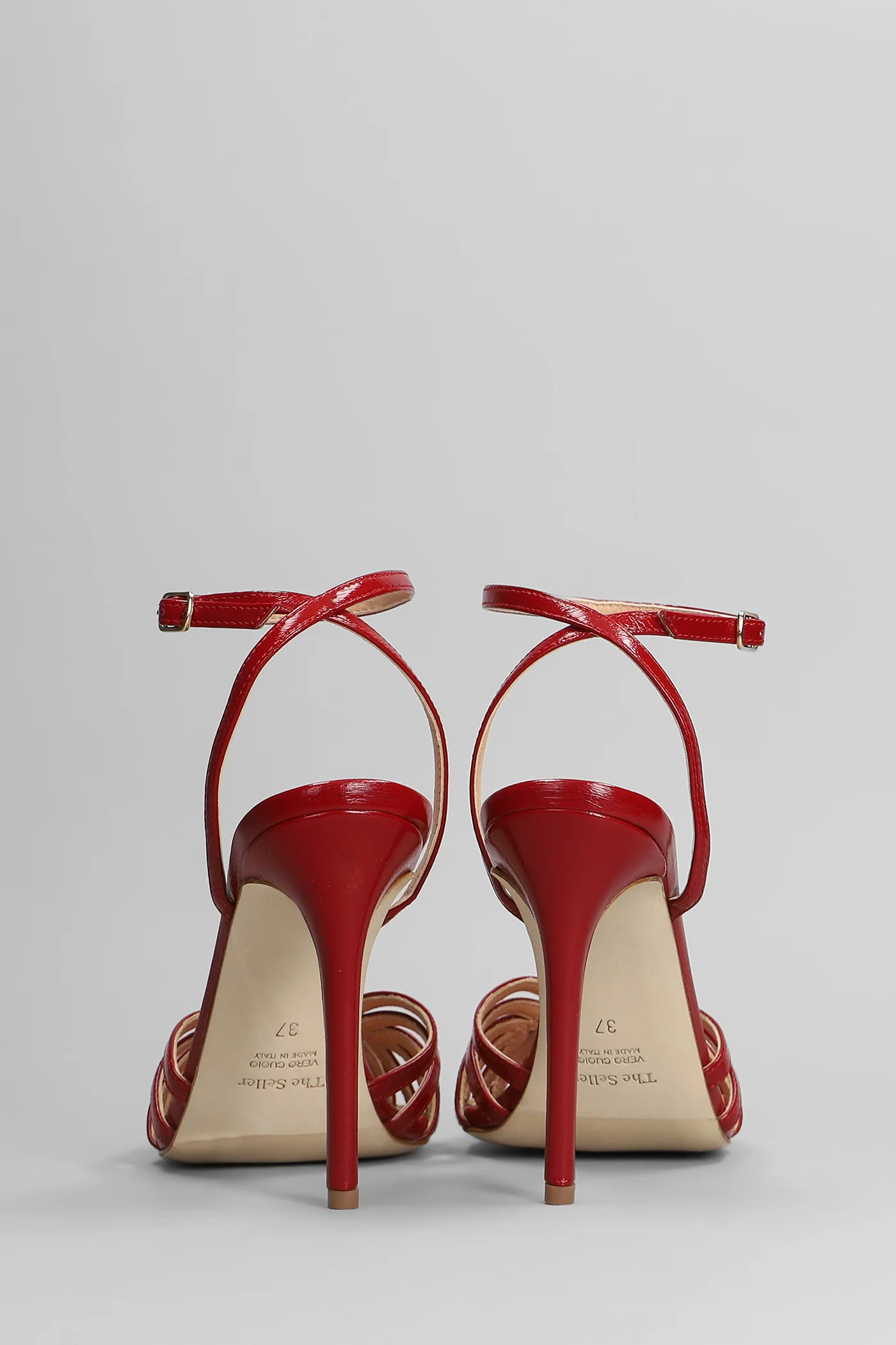 Sandals in red leather - Image 4