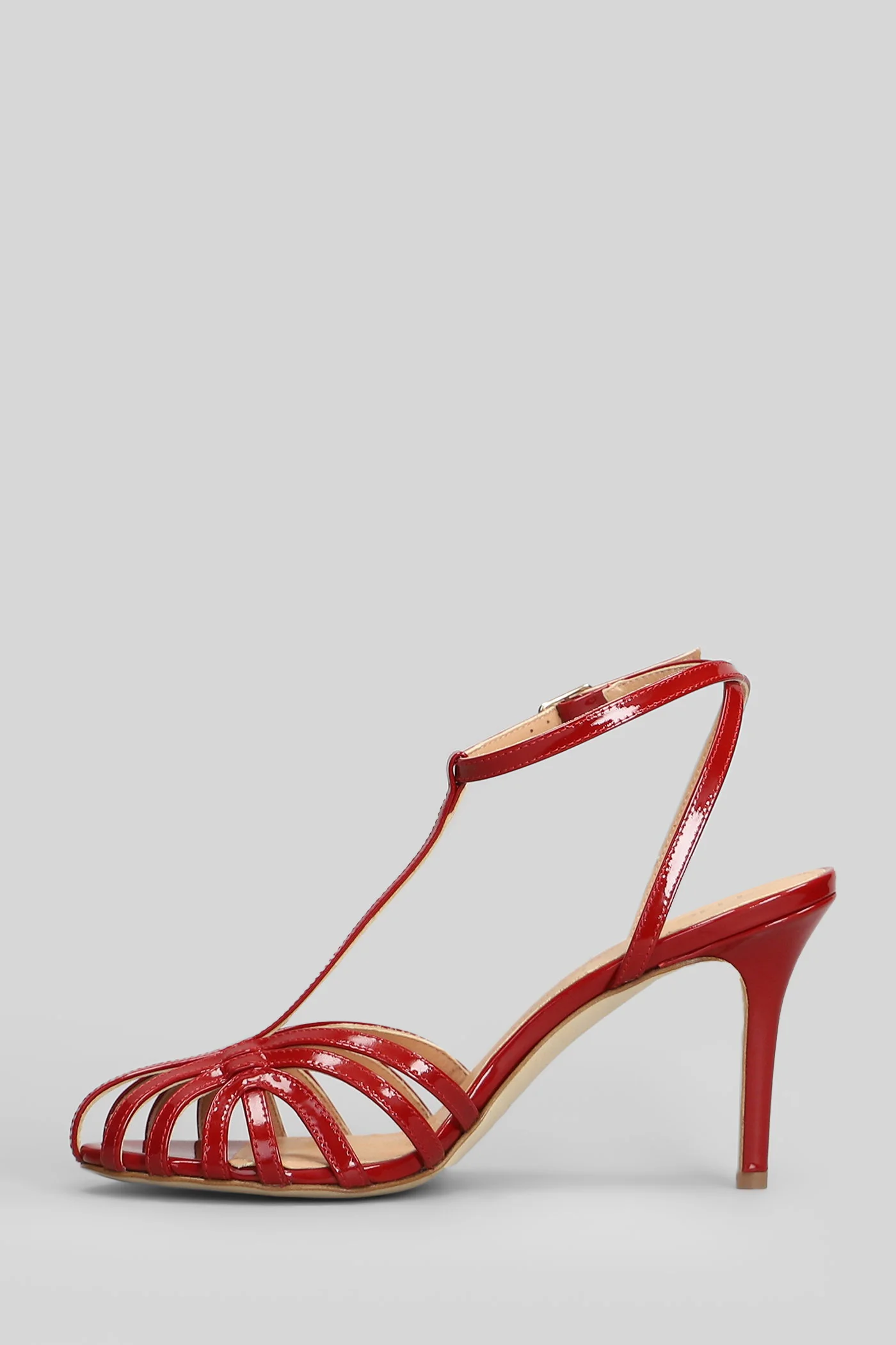 Sandals in red patent leather - Image 3