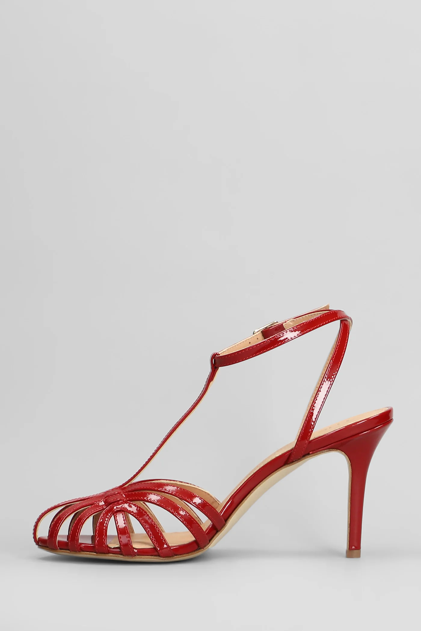 Sandals in red patent leather - Image 3
