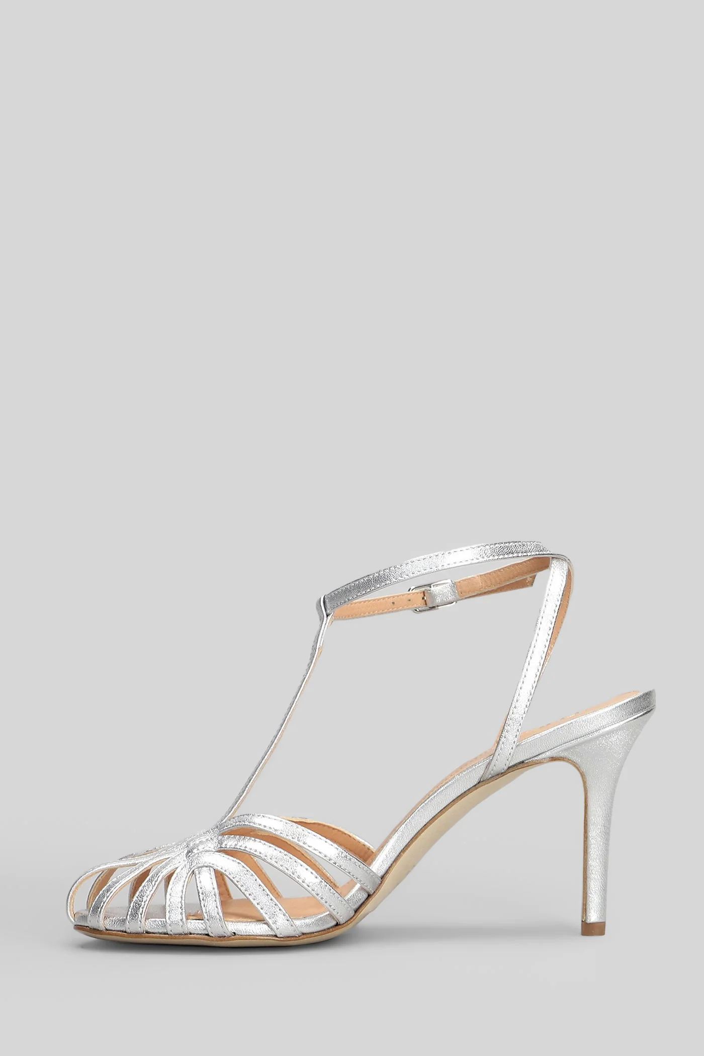 Sandals in silver leather - Image 3