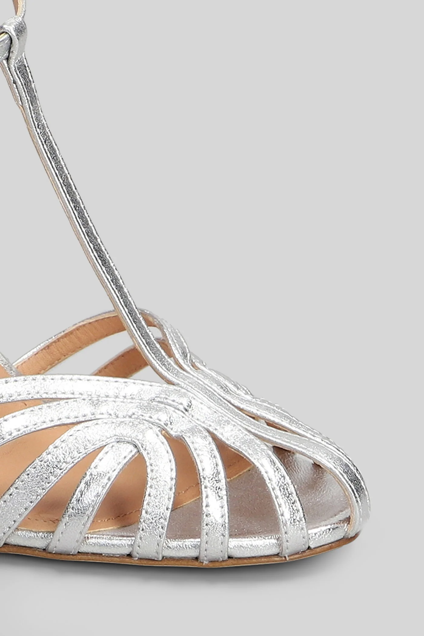 Sandals in silver leather - Image 5