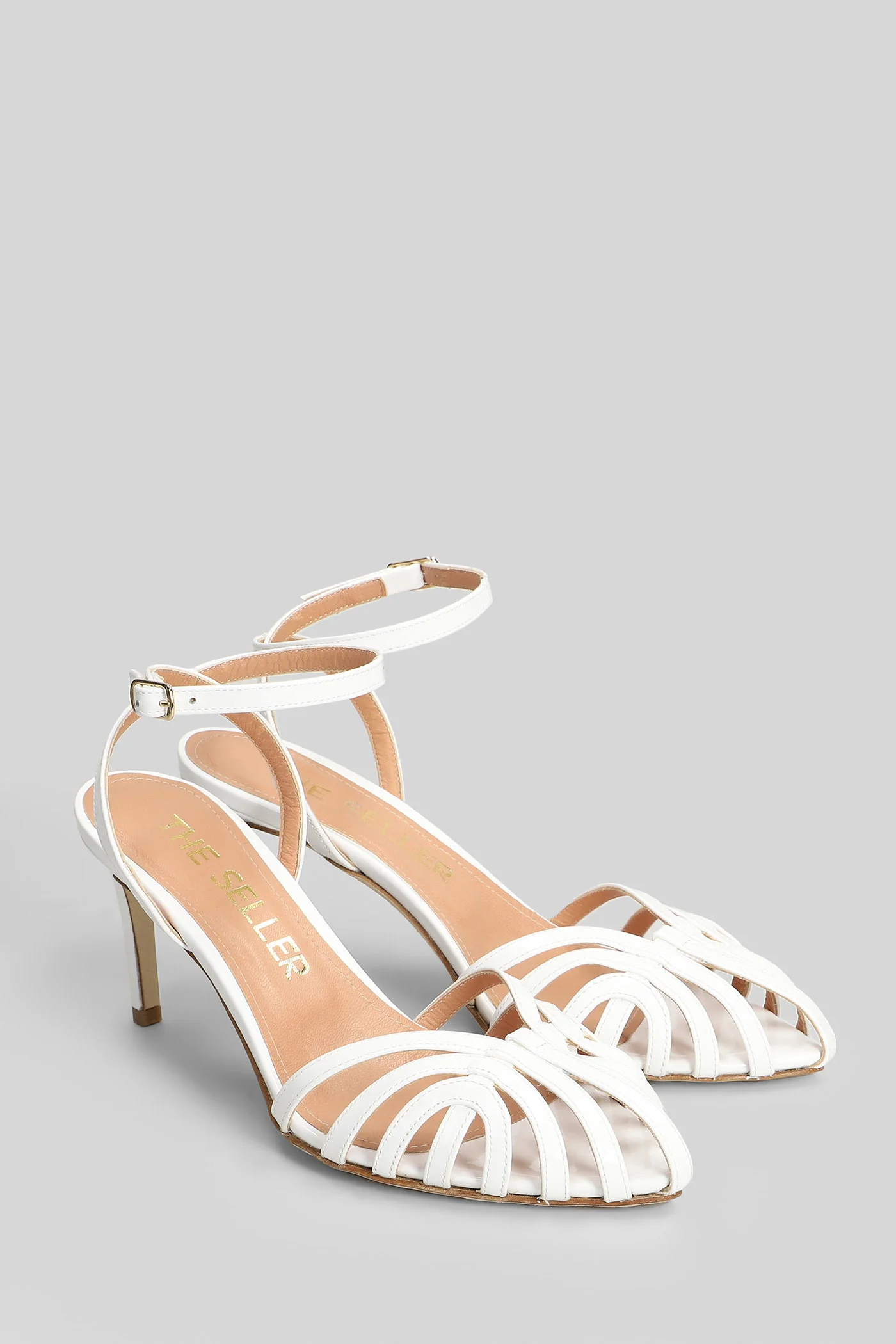 Sandals in white patent leather - Image 2