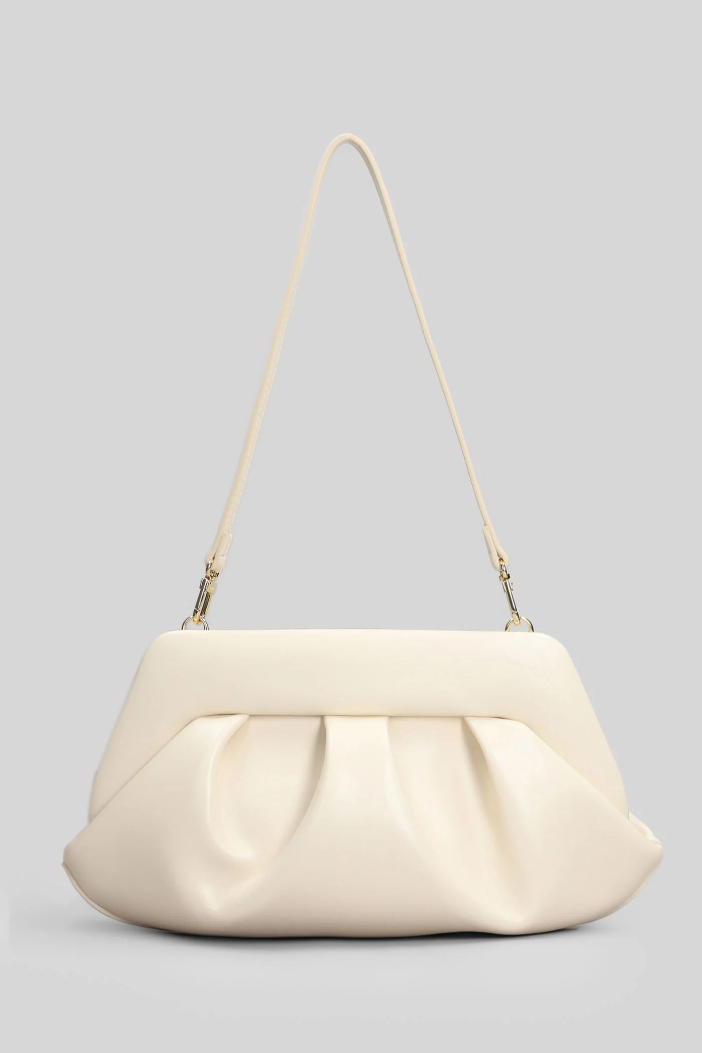 Bios Baguette Clutch in beige faux leather