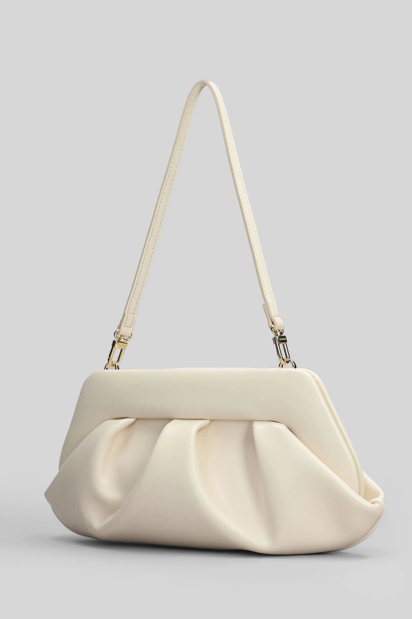 Bios Baguette Clutch in beige faux leather - Image 2