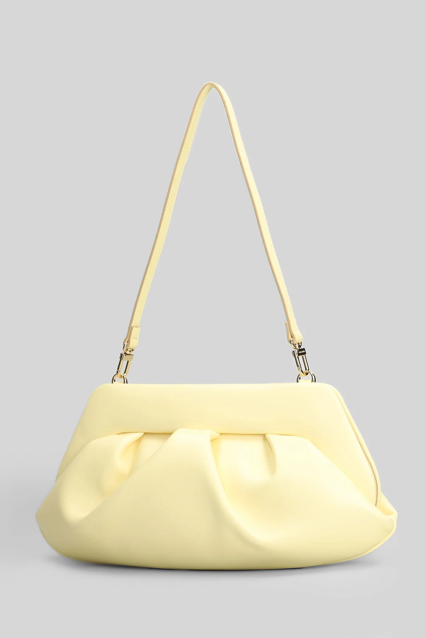 Bios Baguette Clutch in yellow faux leather - Image 2