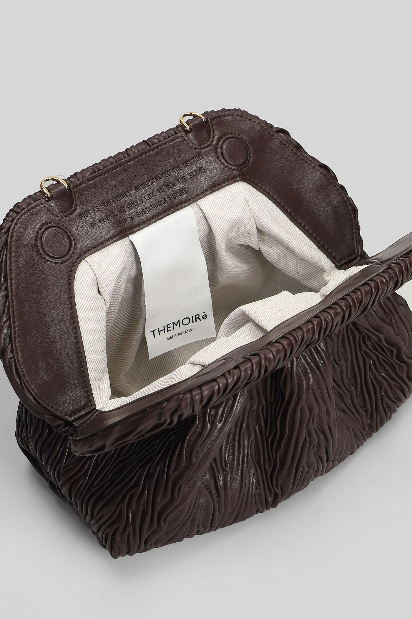 Bios Medium Shoulder bag in brown faux leather - Image 4