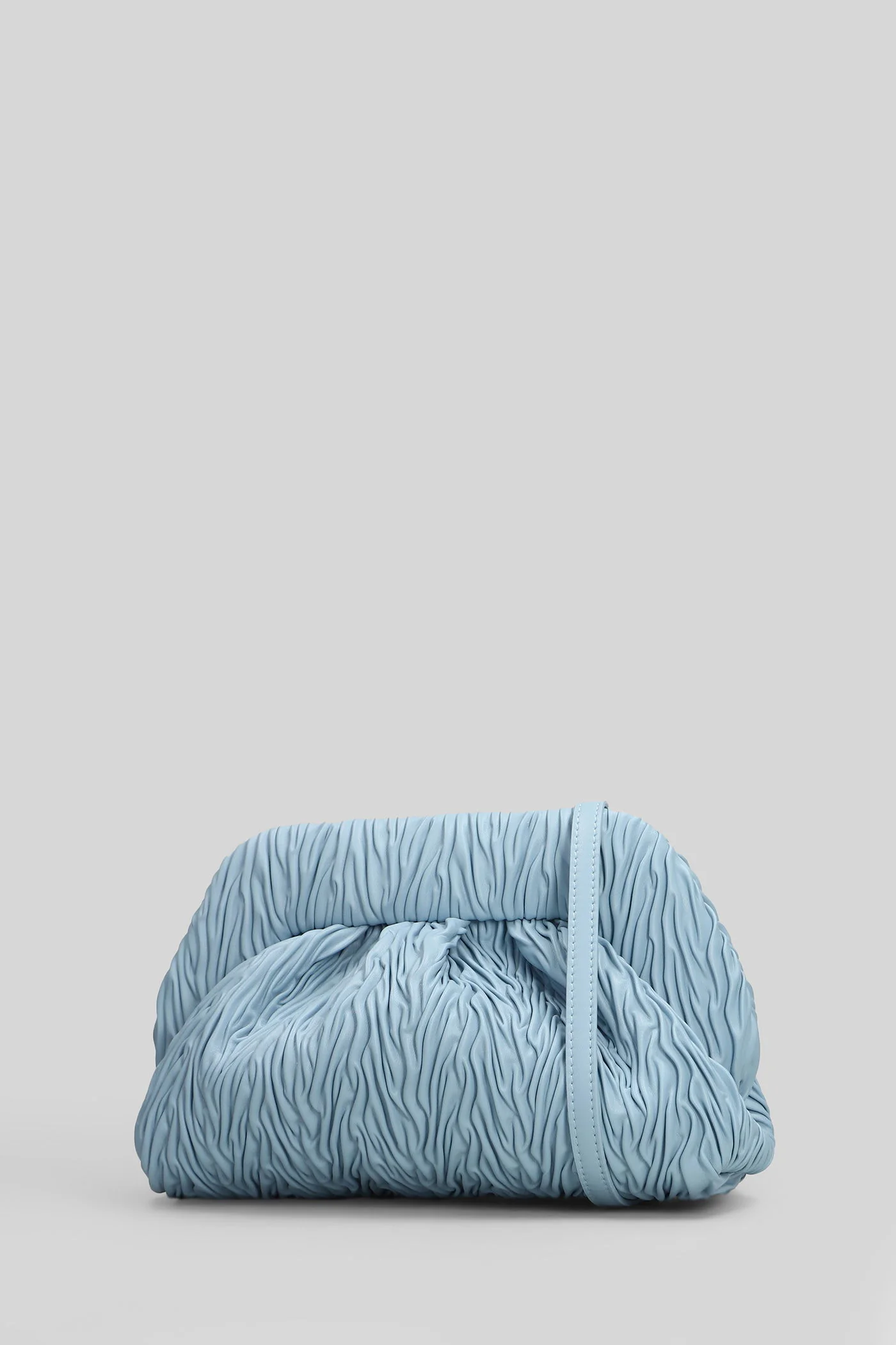 Bios Medium Shoulder bag in cyan faux leather - Image 2