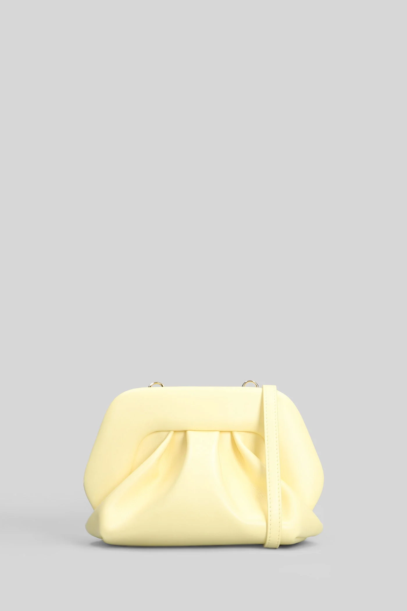 Bios Small Clutch in yellow faux leather