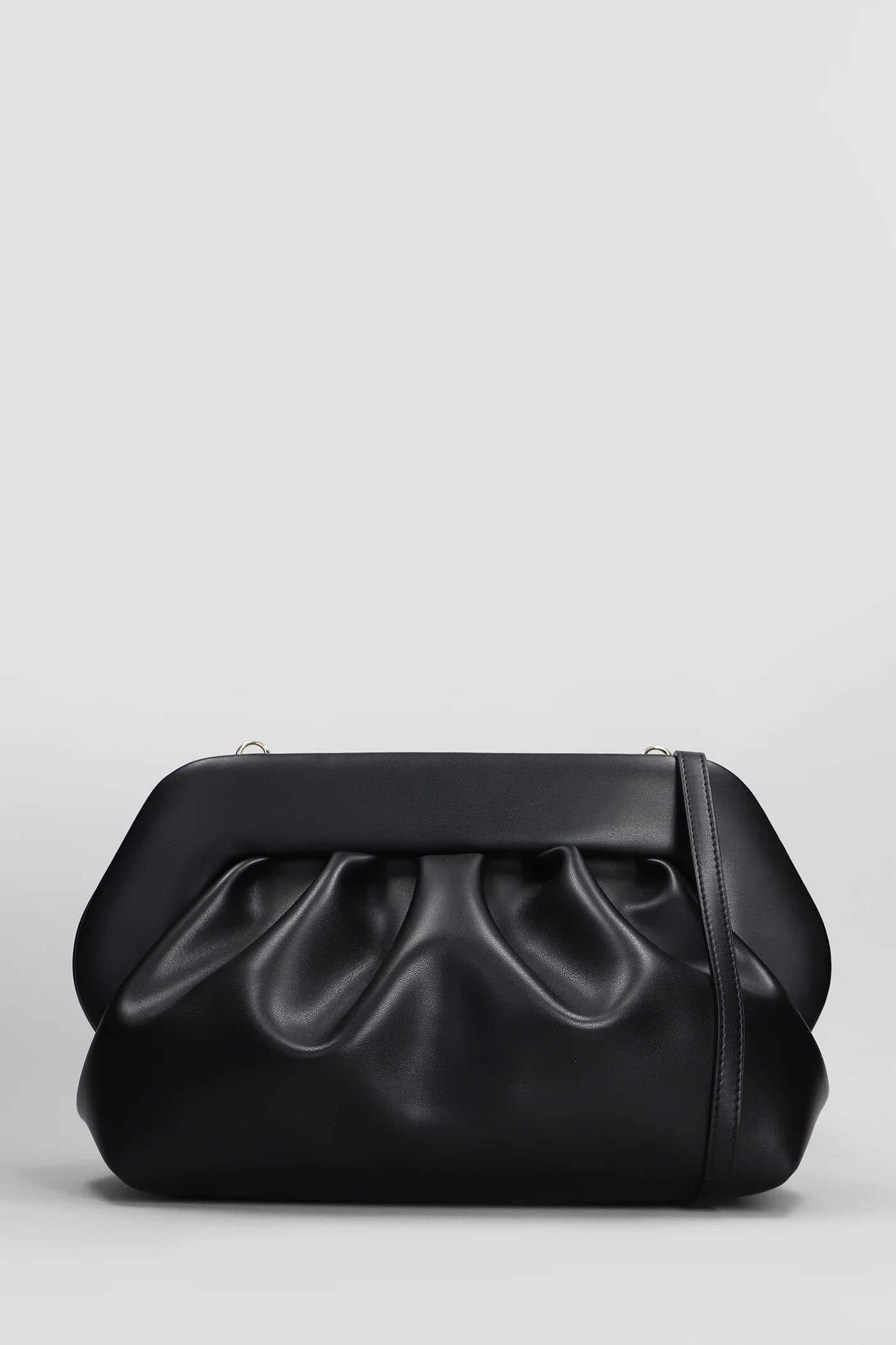 Bios Vegan Fabric Clutch in black faux leather