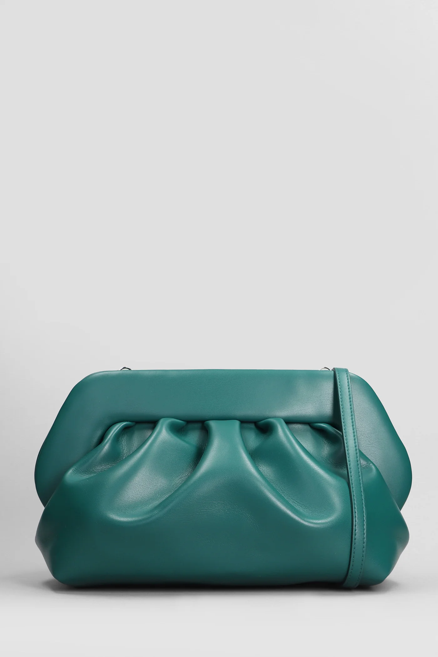 Bios Vegan Fabric Clutch in green faux leather