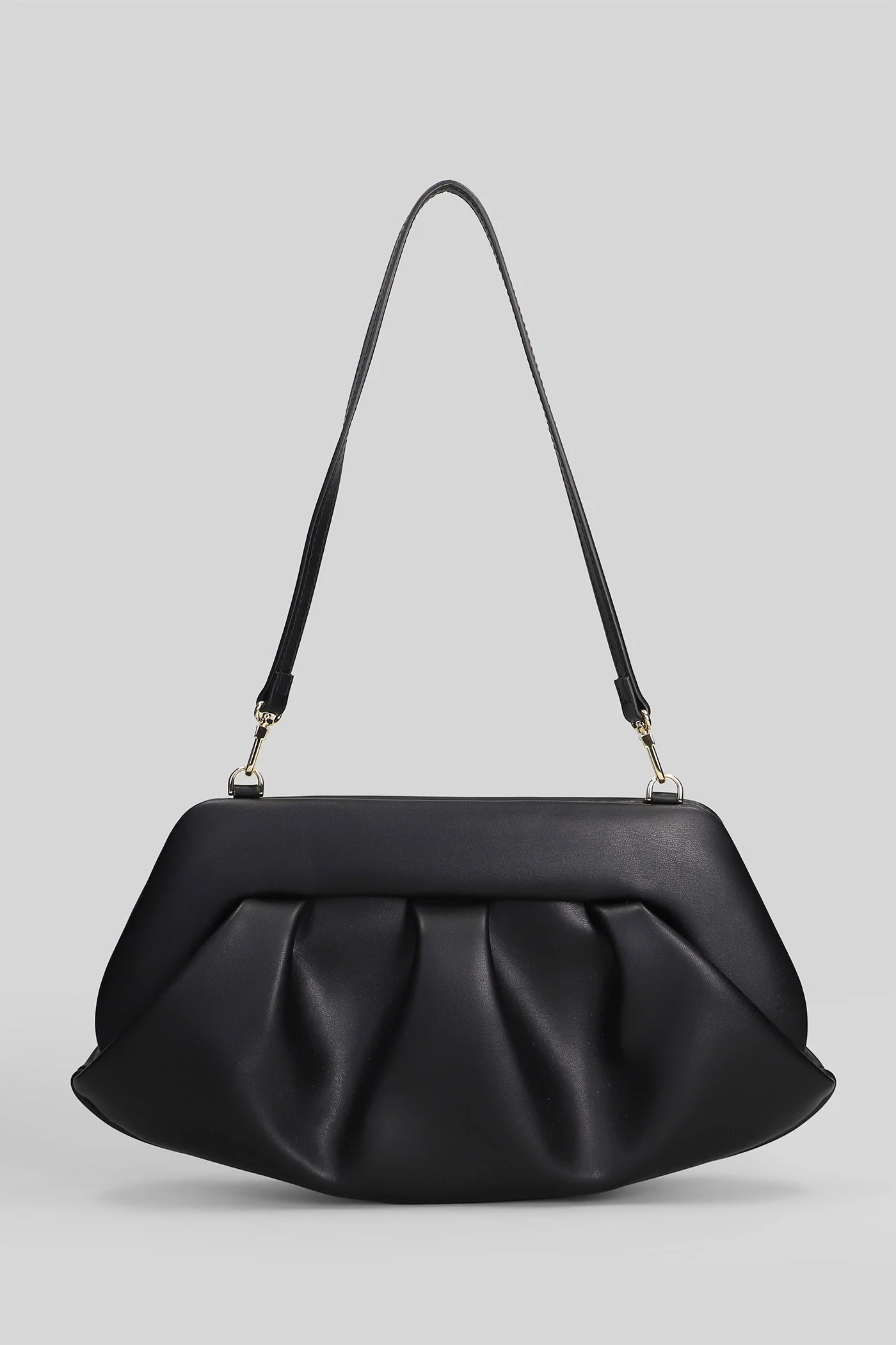 Emera Vegan Fabric Clutch in black faux leather - Image 3
