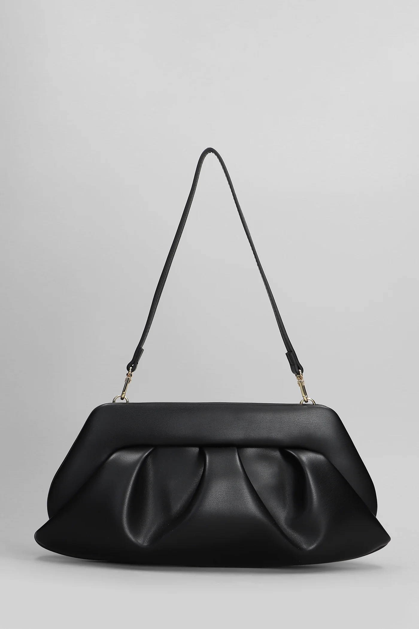Emera Vegan Fabric Clutch in black faux leather - Image 3