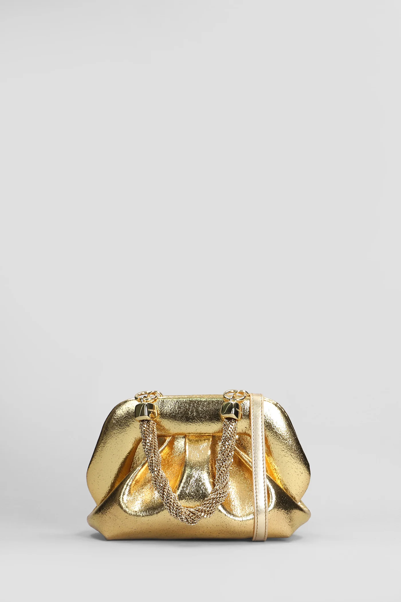 Gea Palma Clutch in gold faux leather