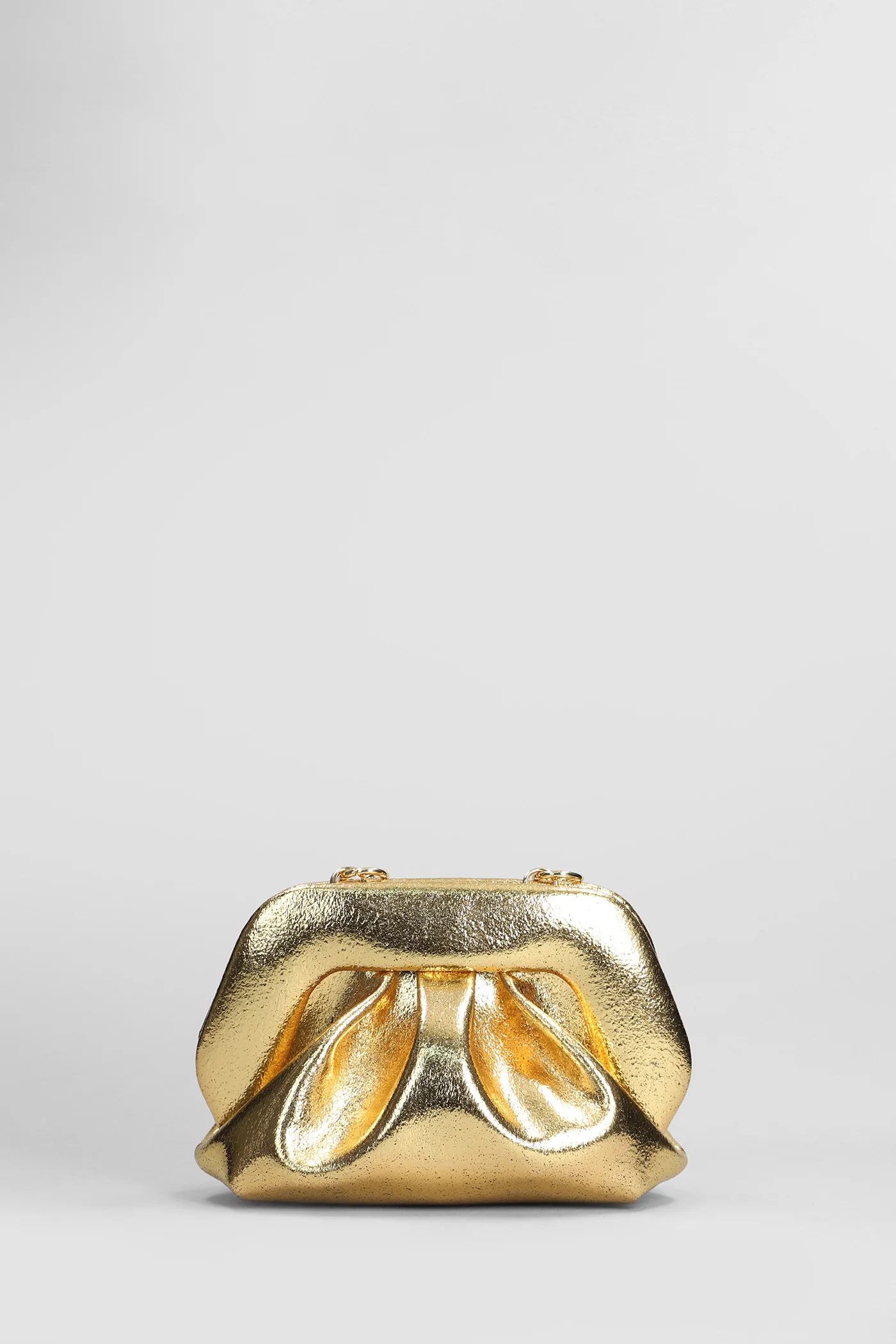 Gea Palma Clutch in gold faux leather - Image 3