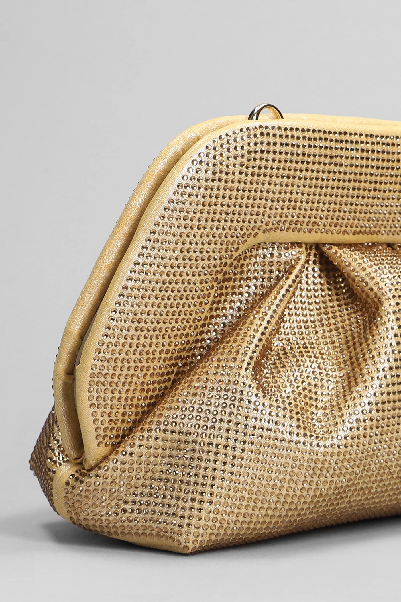 Gea Strass Clutch in gold fabric - Image 3
