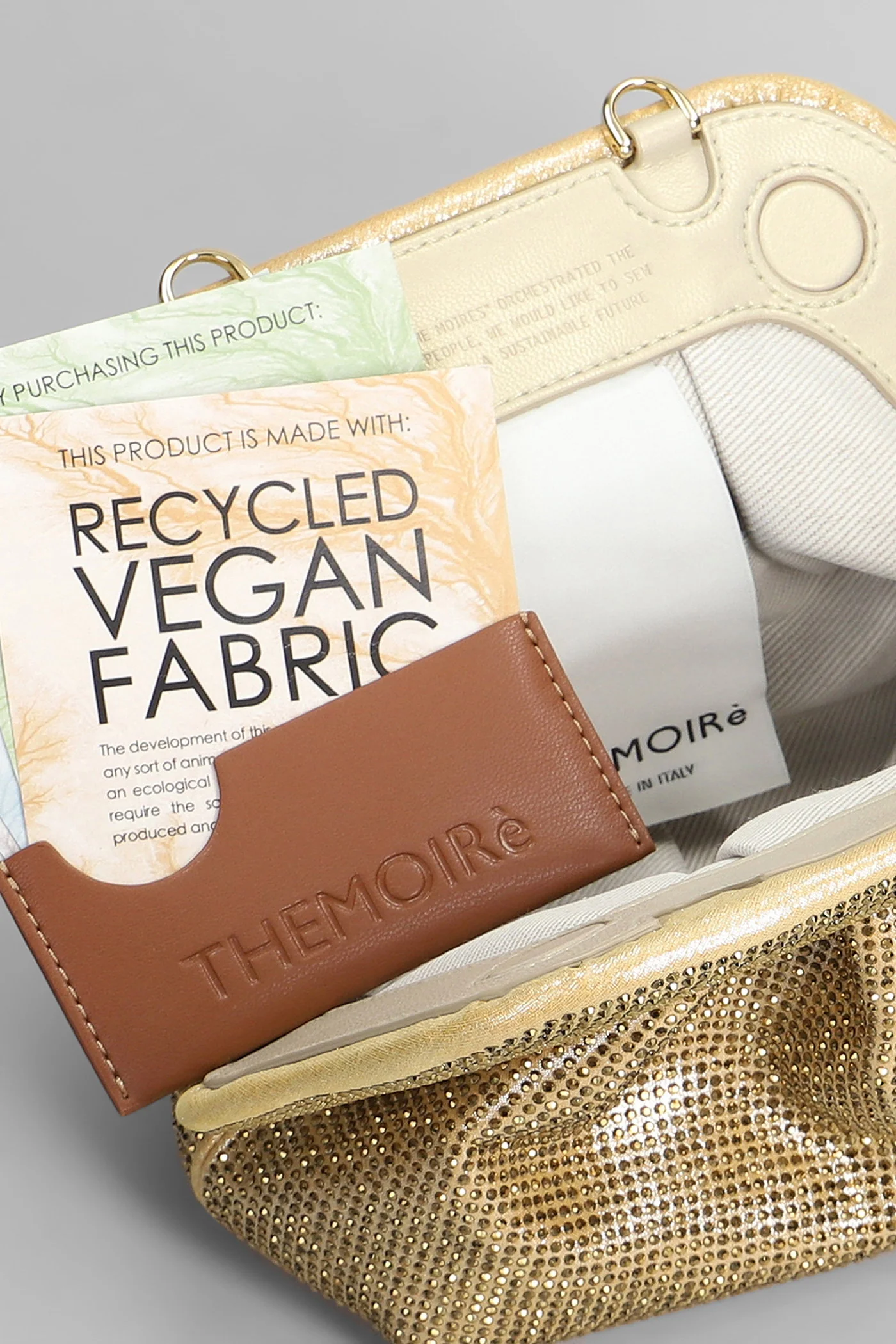Gea Strass Clutch in gold faux leather - Image 4