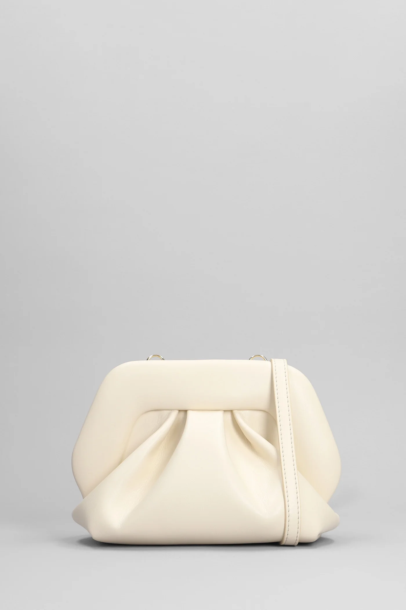 Gea Vegan Clutch in beige faux leather