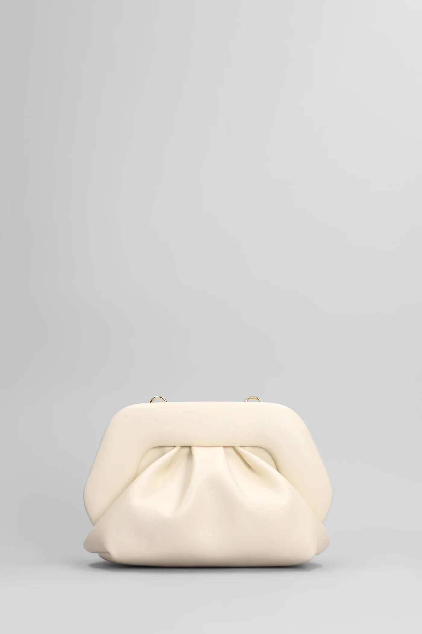 Gea Vegan Fabric Clutch in beige faux leather - Image 3