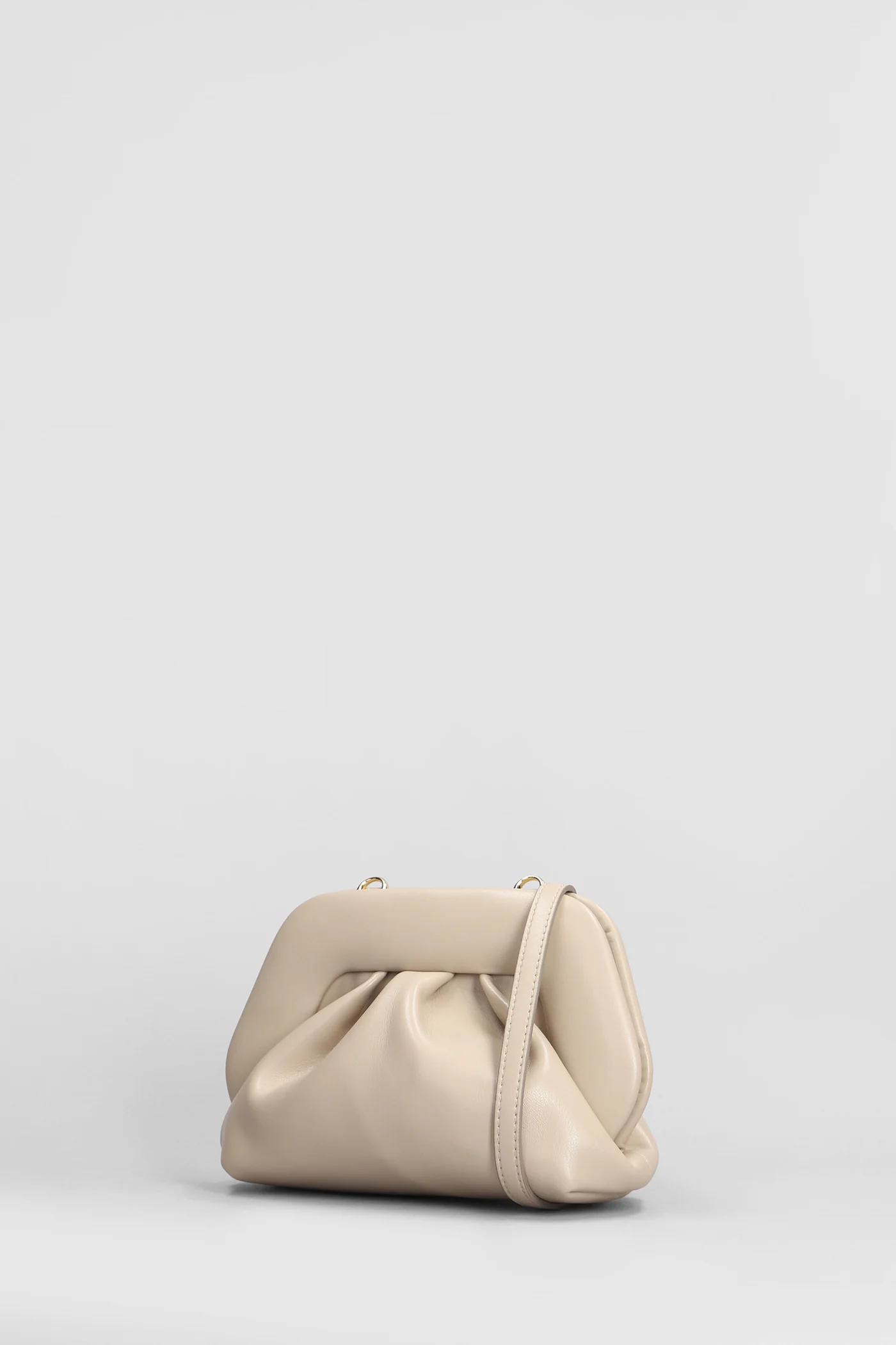 Gea Vegan Fabric Clutch in taupe faux leather - Image 2