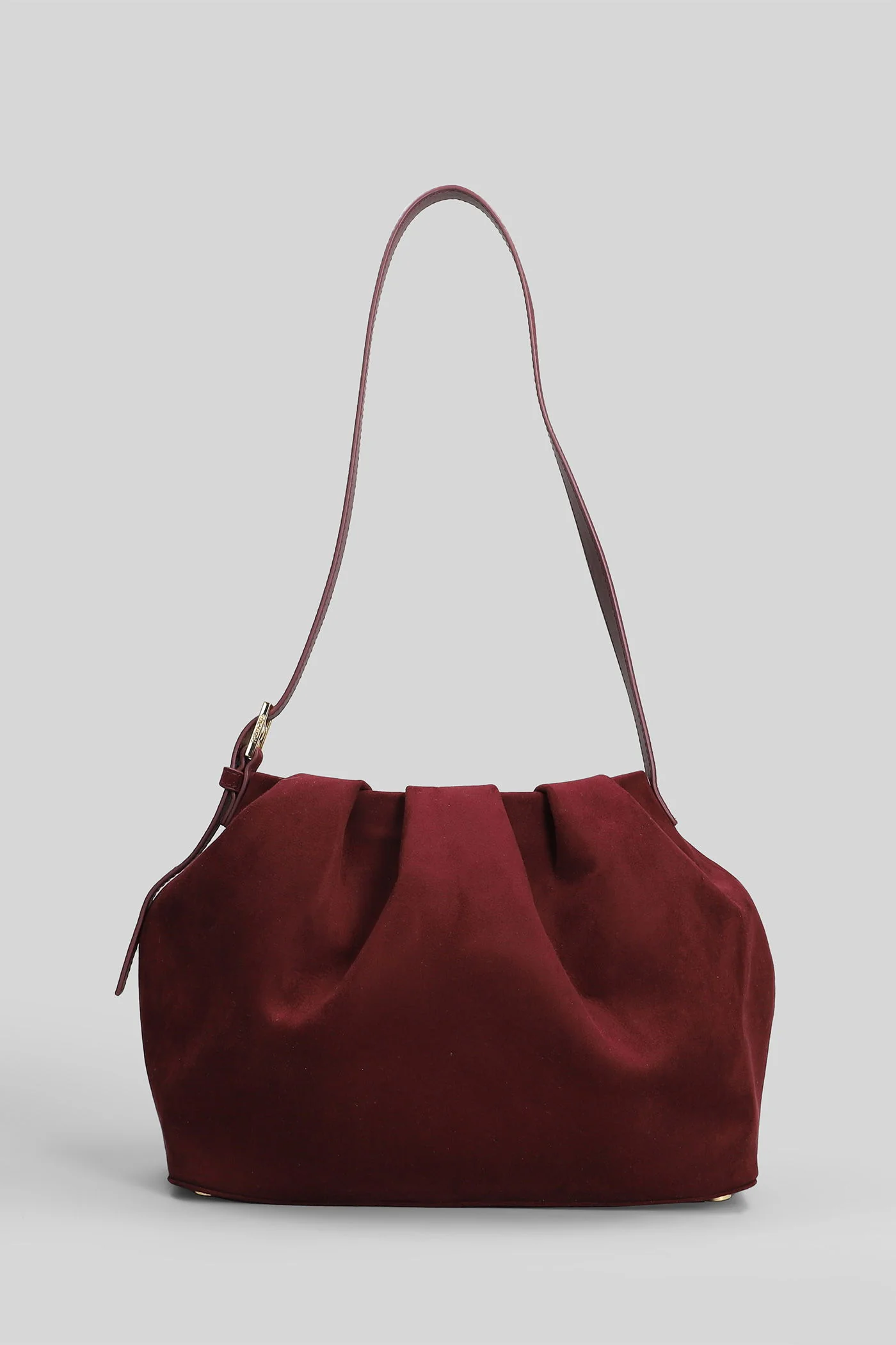 Lara Suede Shoulder bag in bordeaux suede