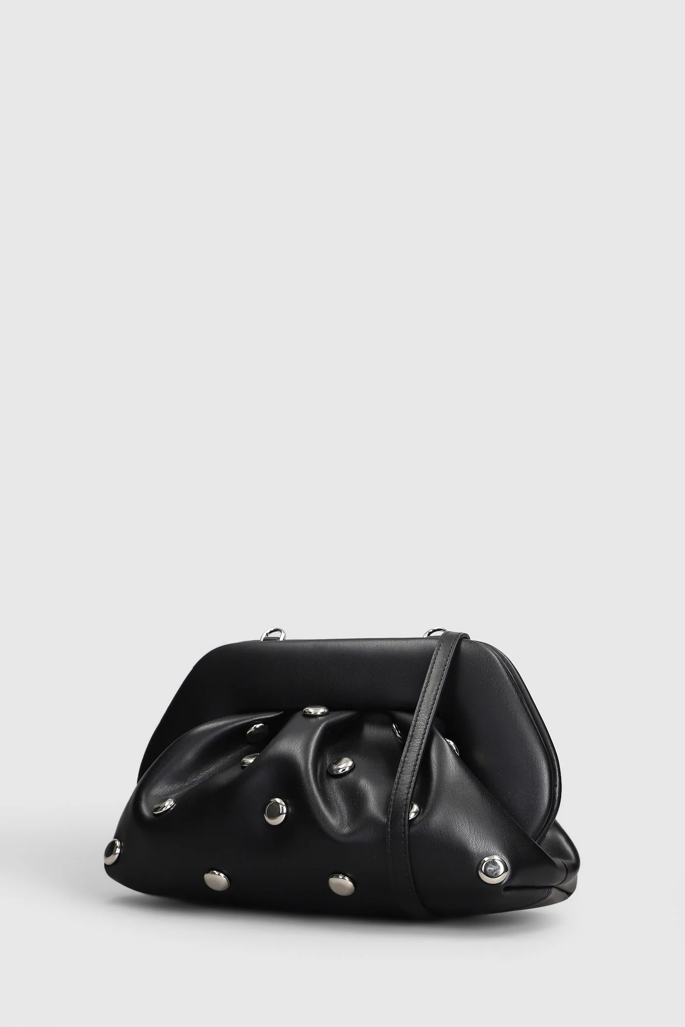 Tia Beads Clutch in black faux leather - Image 2
