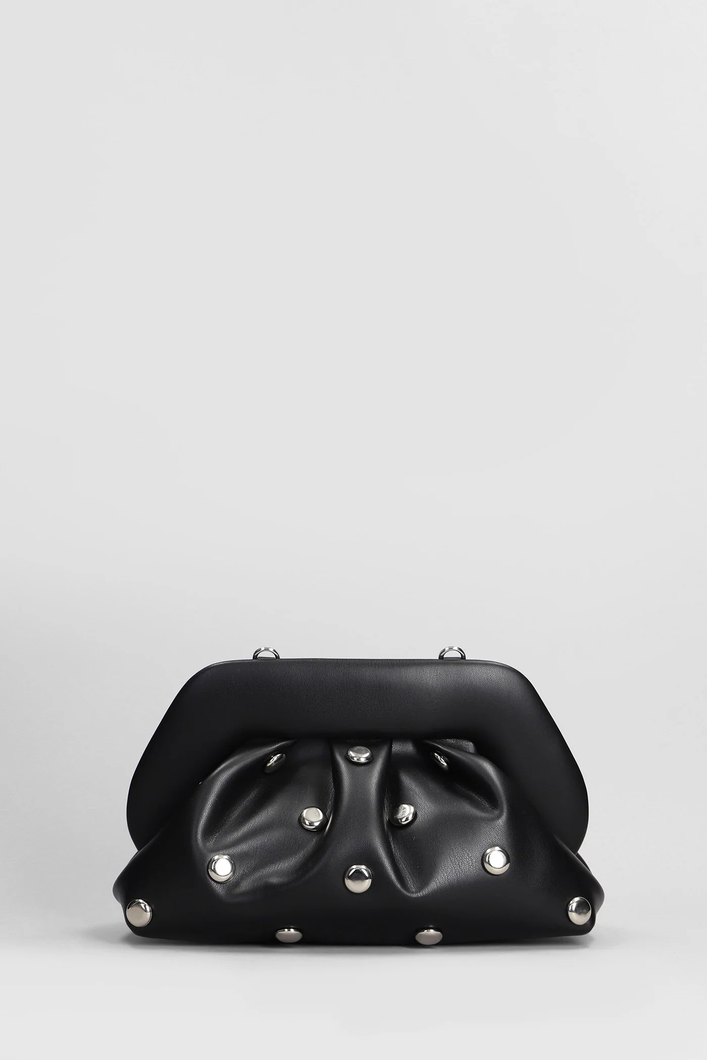 Tia Beads Clutch in black faux leather - Image 3