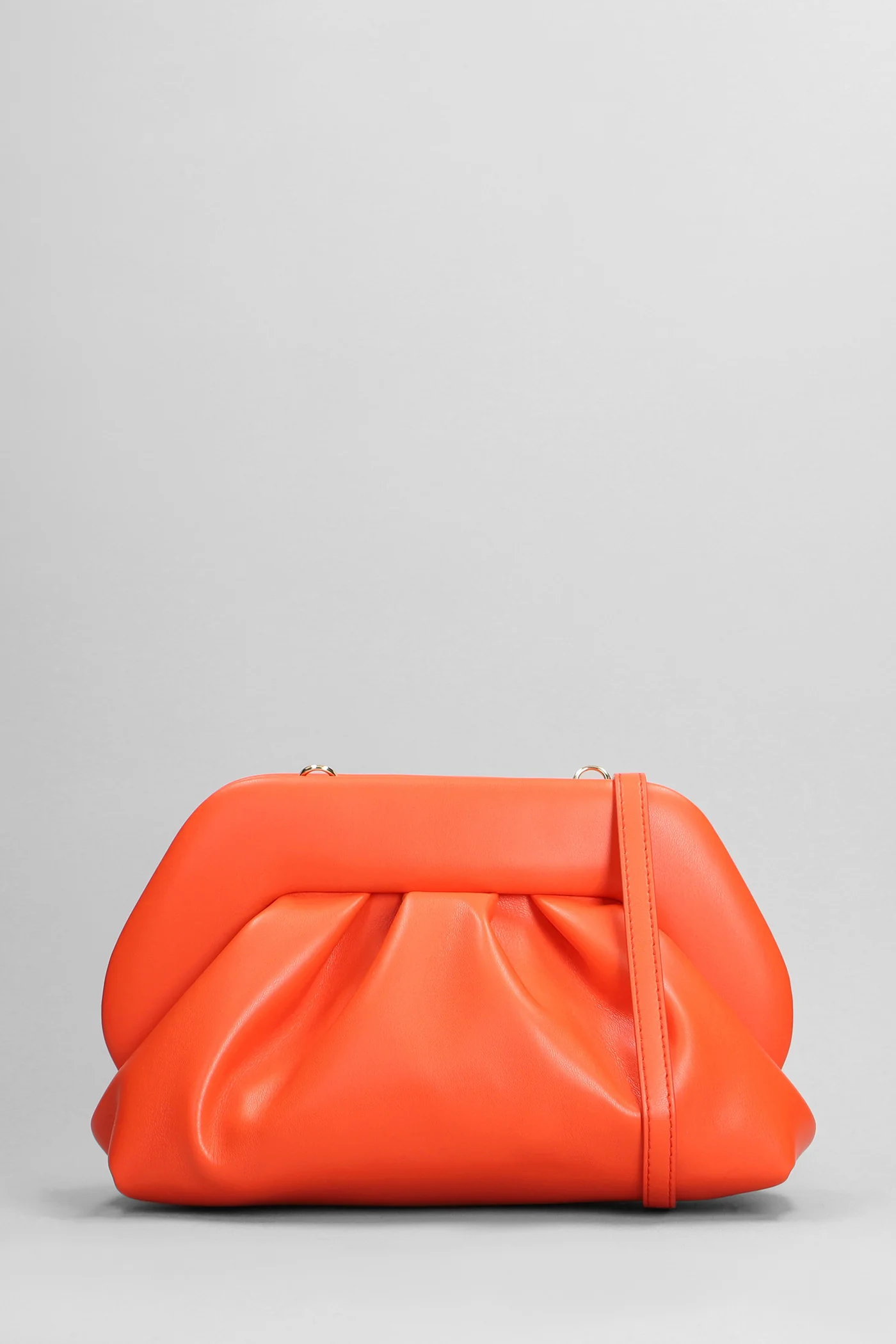 Tia Vegan Clutch in red faux leather