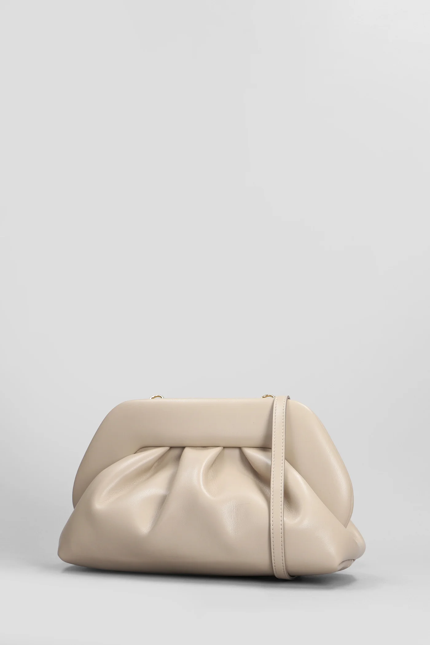Tia Vegan Fabric Clutch in taupe cotton - Image 2