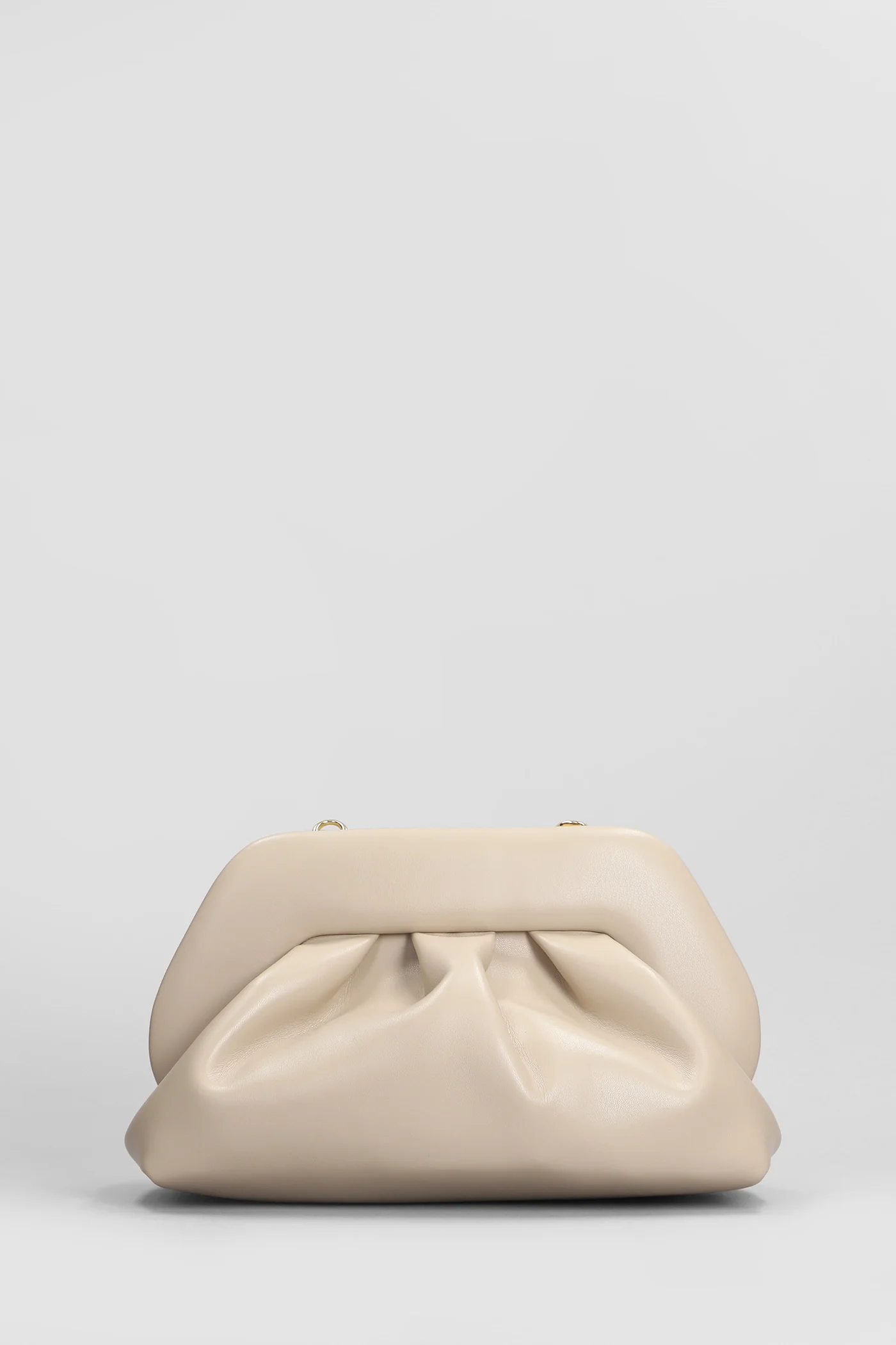 Tia Vegan Fabric Clutch in taupe cotton - Image 3