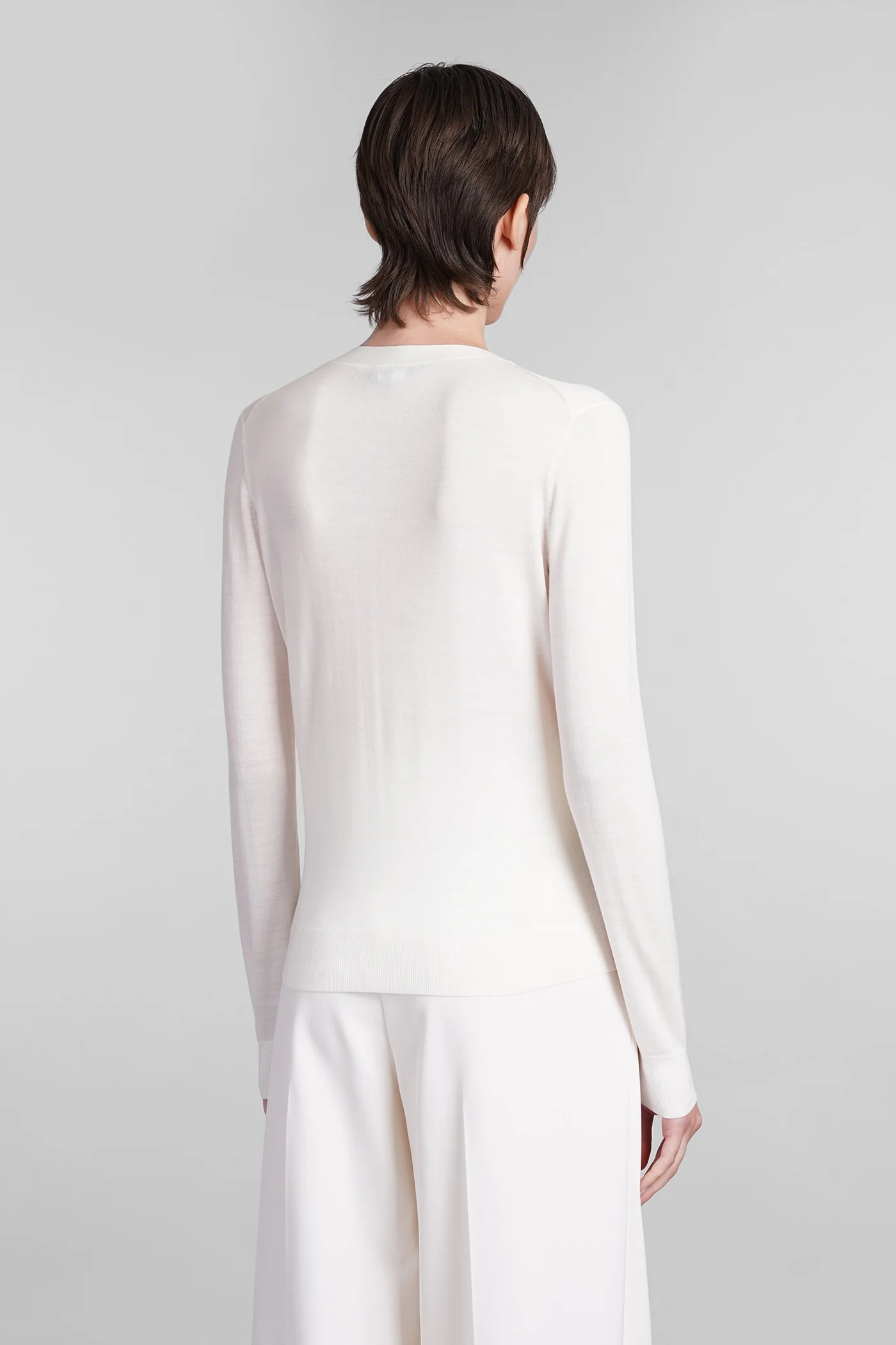 Cardigan in beige wool - Image 3