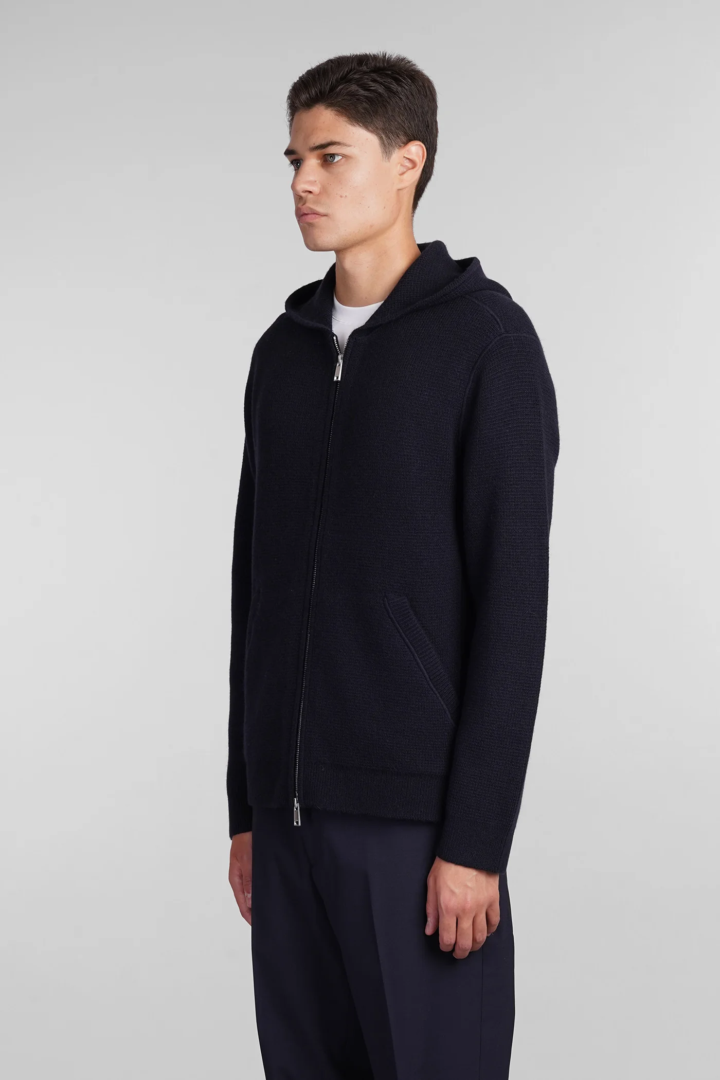 Casual jacket in blue cashmere - Image 9