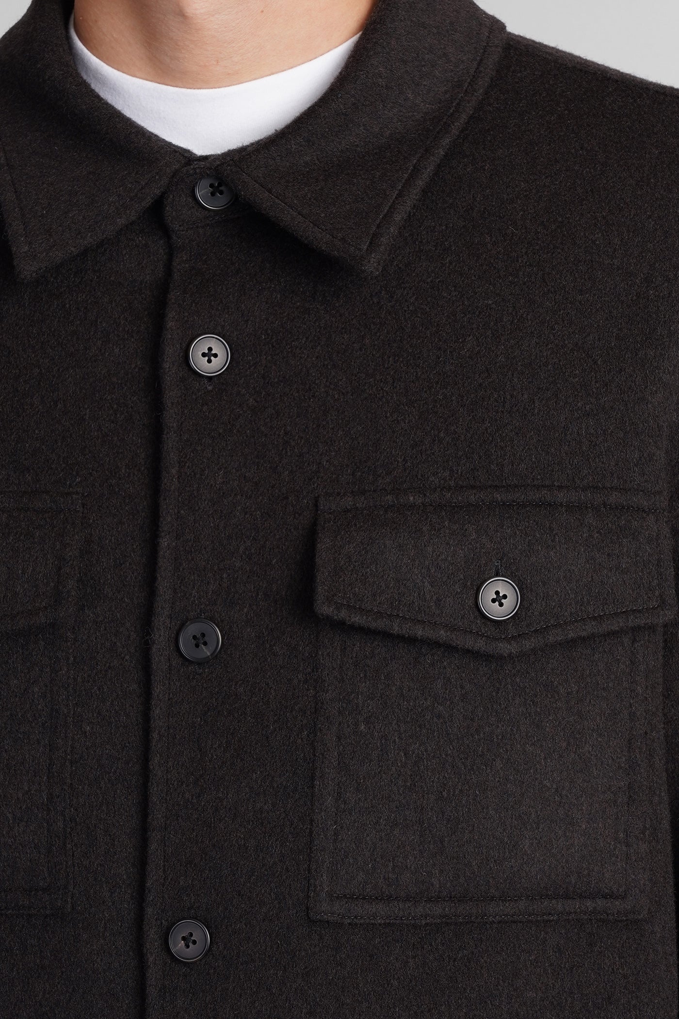 Casual jacket in grey wool - Image 5