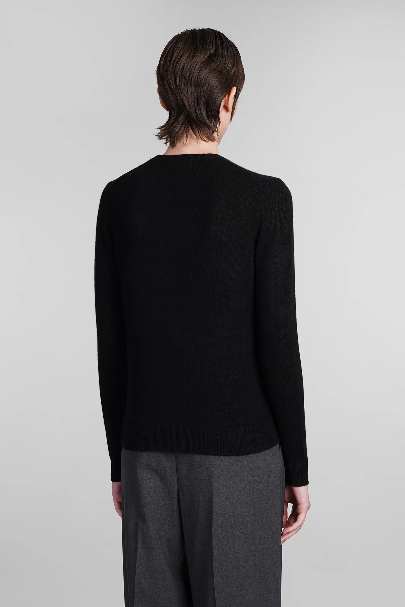 Knitwear in black cashmere - Image 3