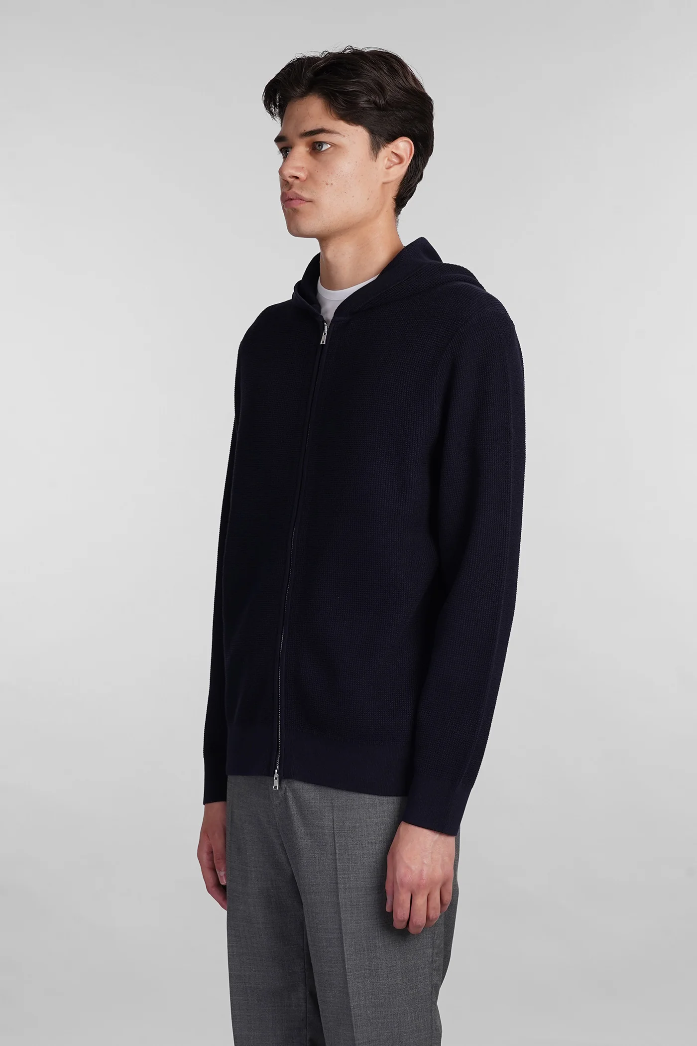 Knitwear in blue cotton - Image 4