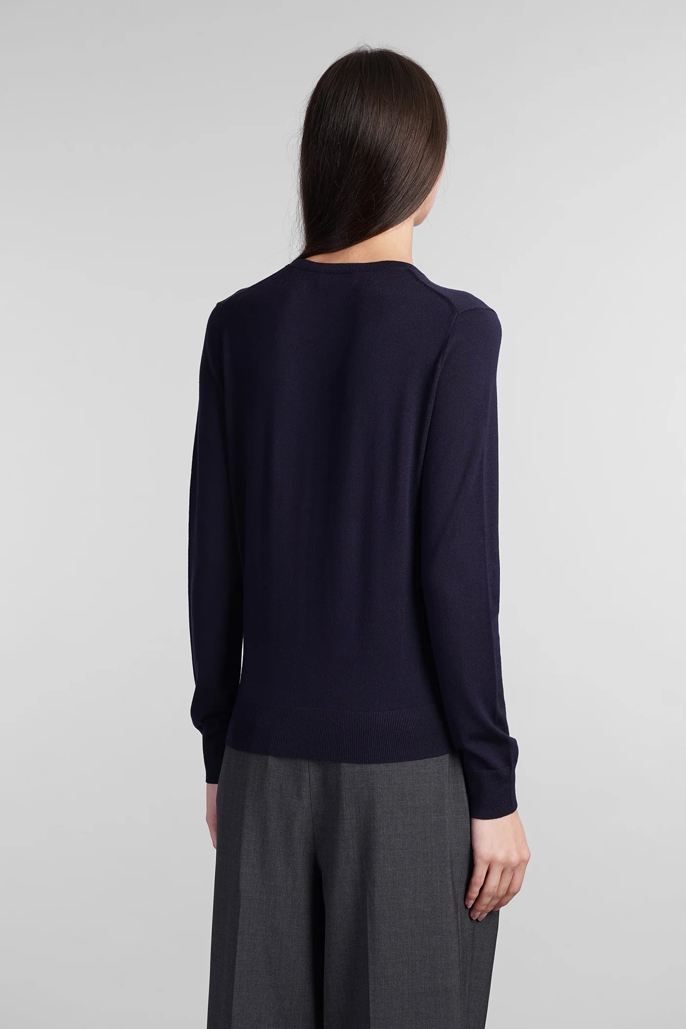 Knitwear in blue wool - Image 3