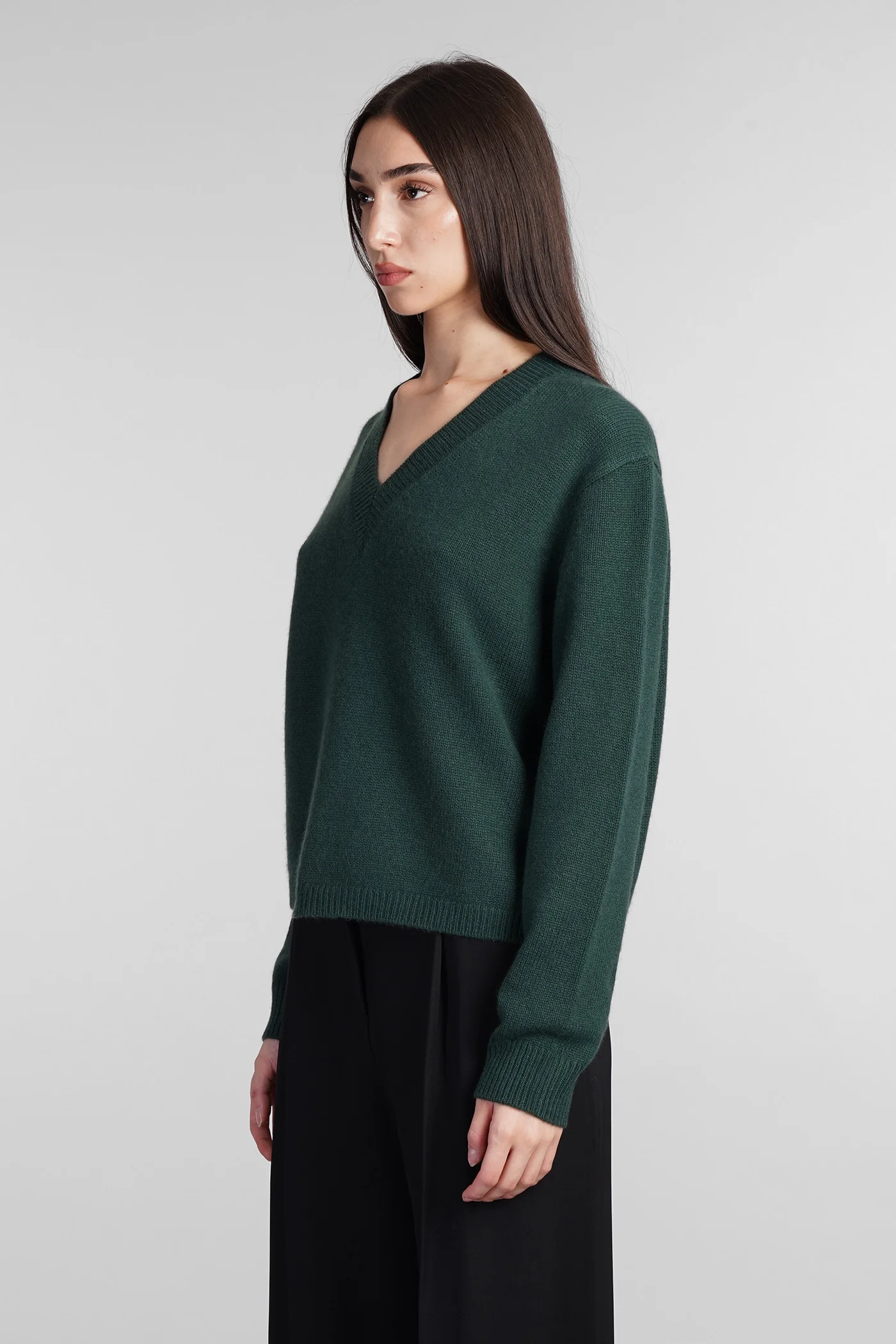Knitwear in green cashmere - Image 4