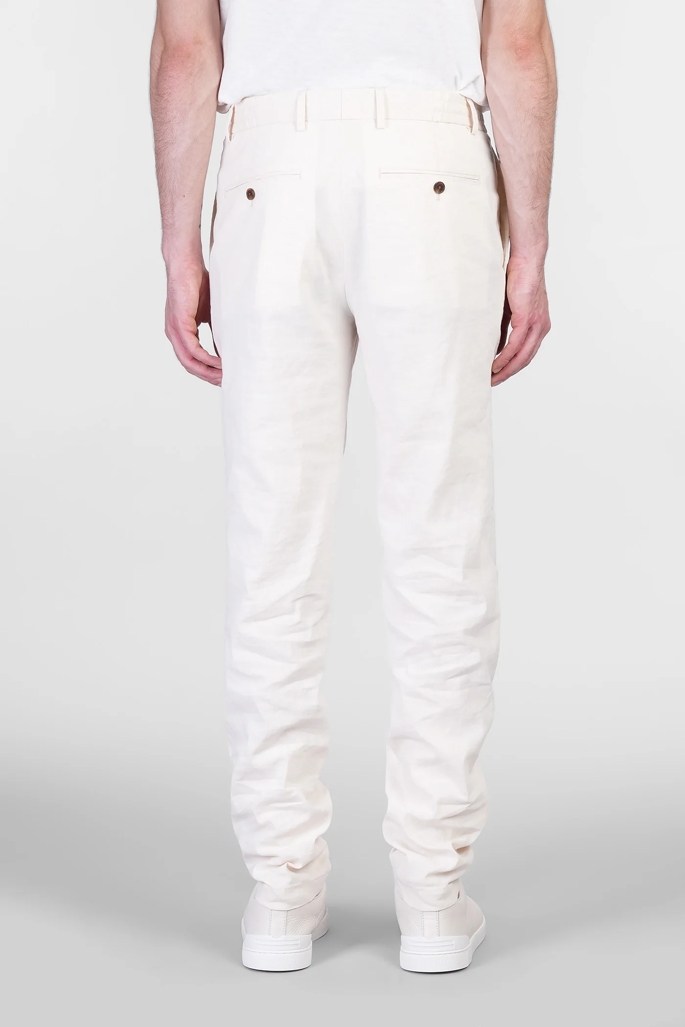 Pants in beige linen - Image 3