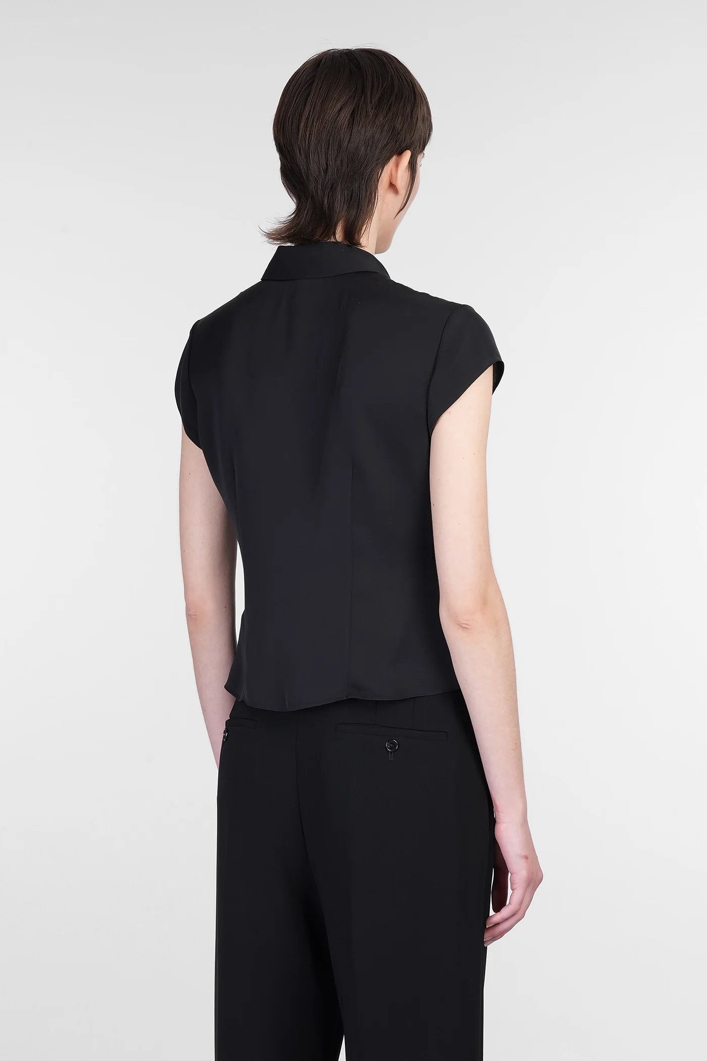 Shirt in black silk - Image 3