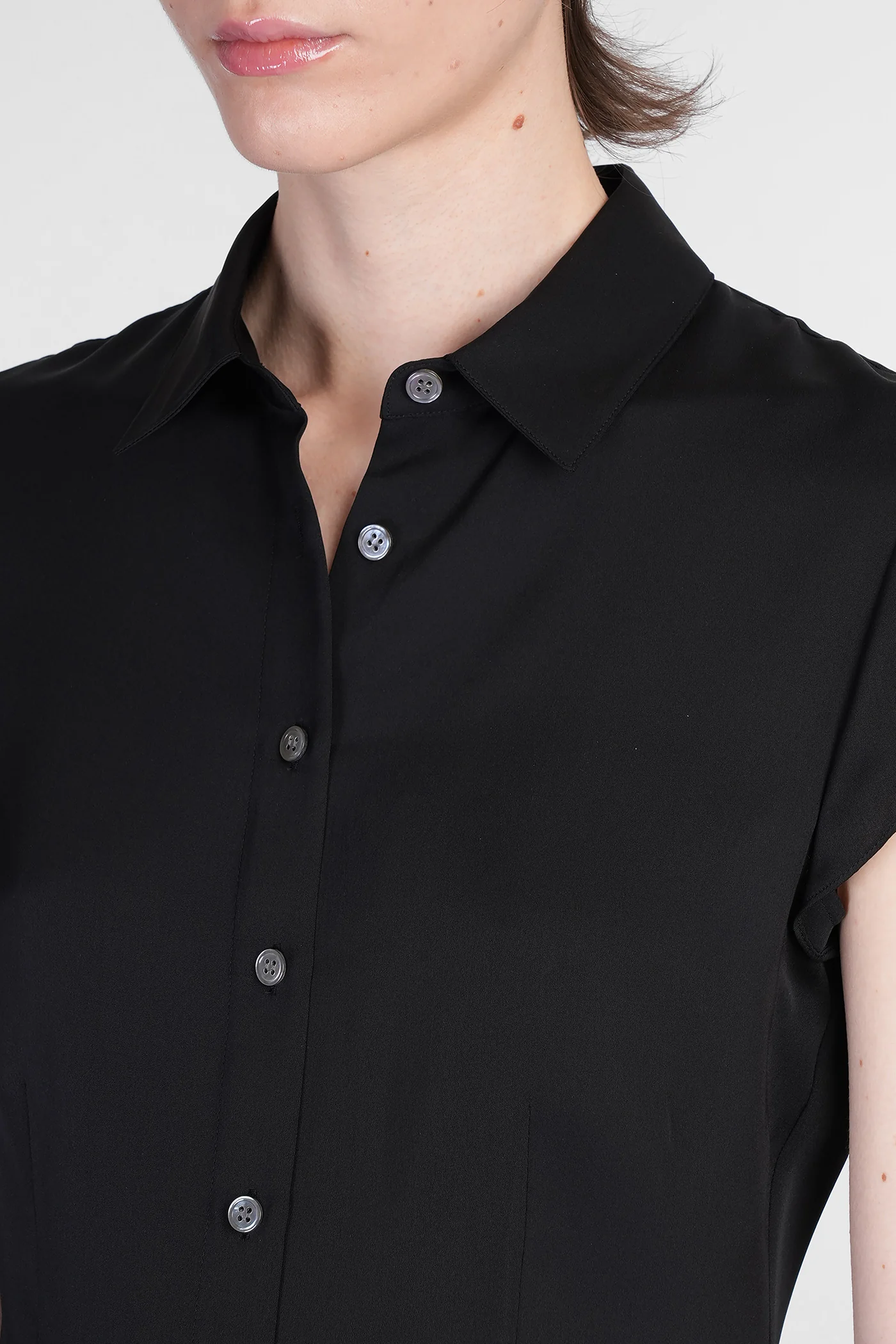 Shirt in black silk - Image 5