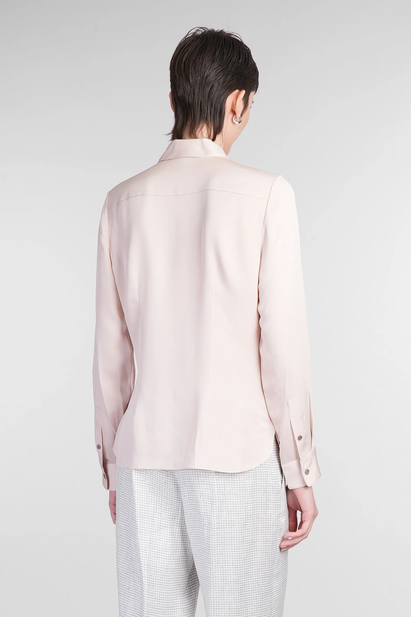 Shirt in rose-pink silk - Image 3
