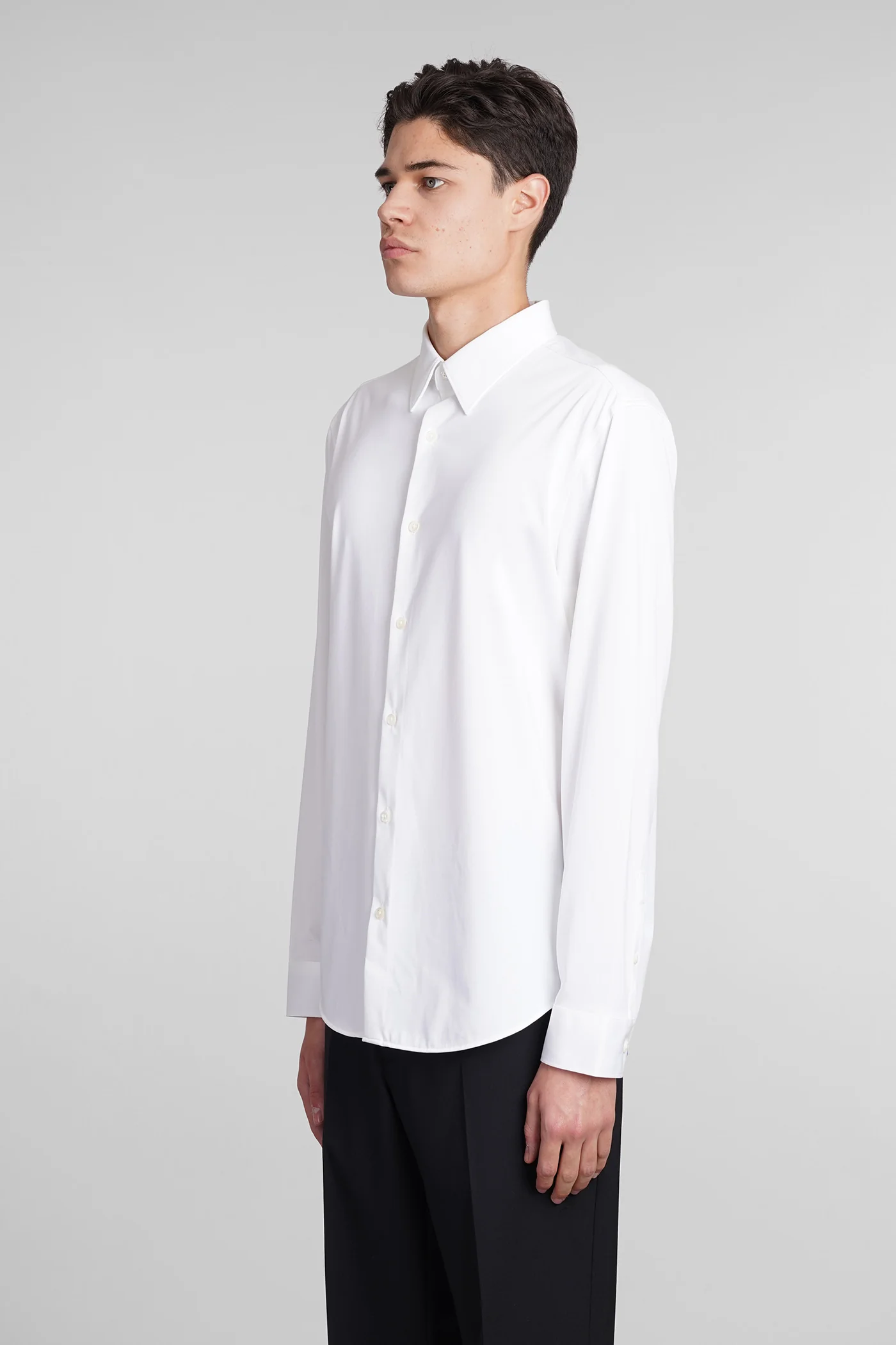 Sylvain Shirt in white cotton - Image 4