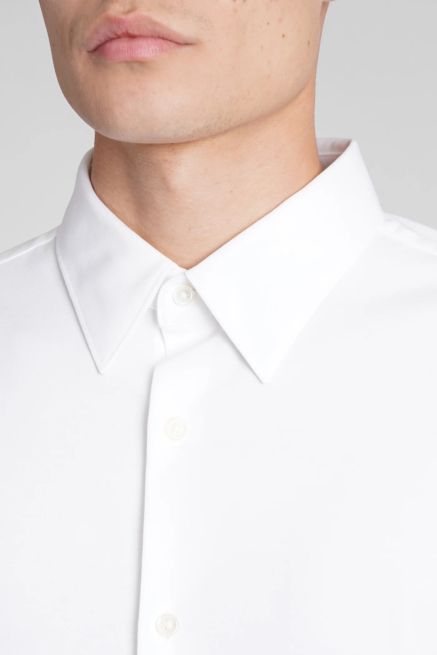 Sylvain Shirt in white cotton - Image 5