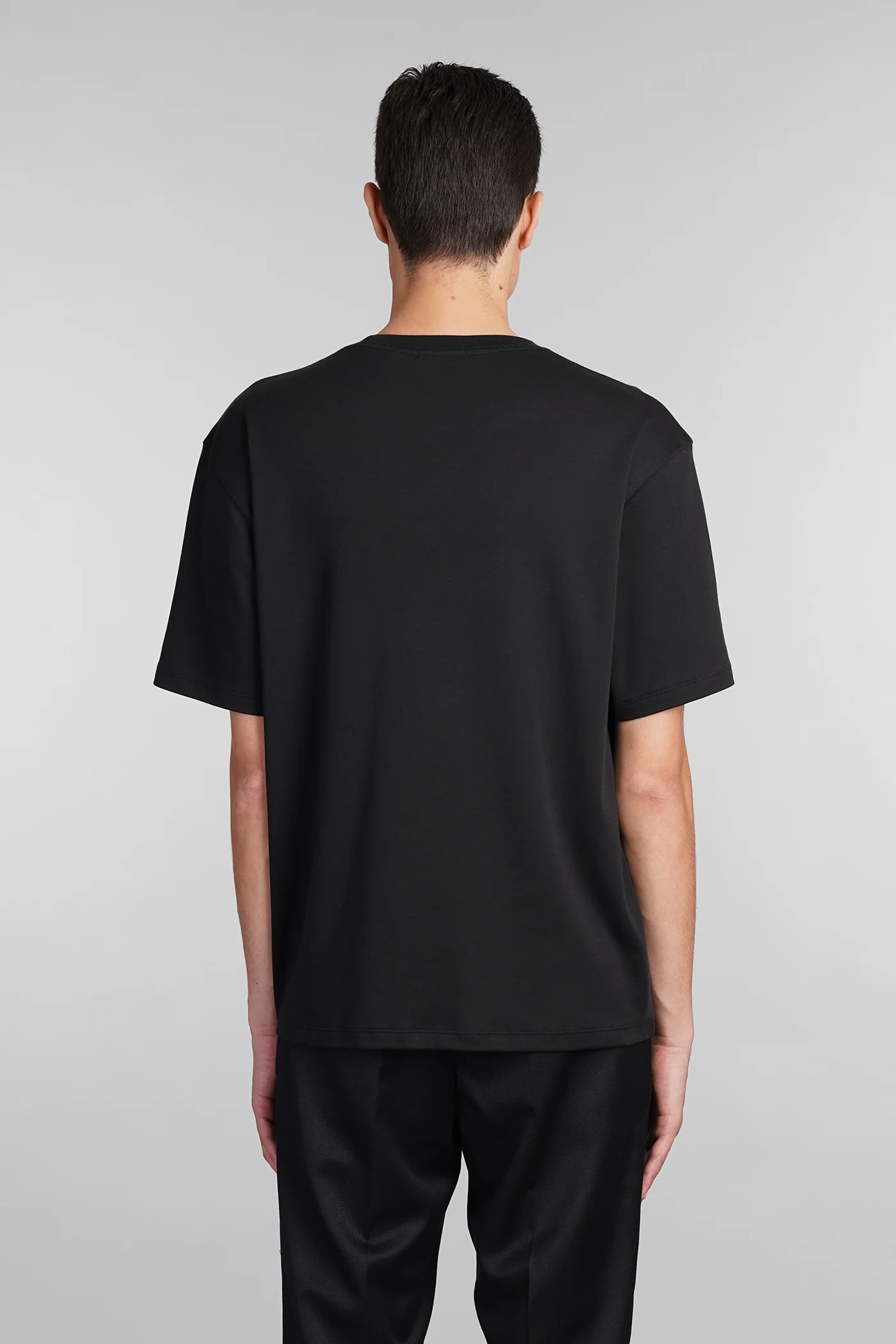 T-Shirt in black cotton - Image 3