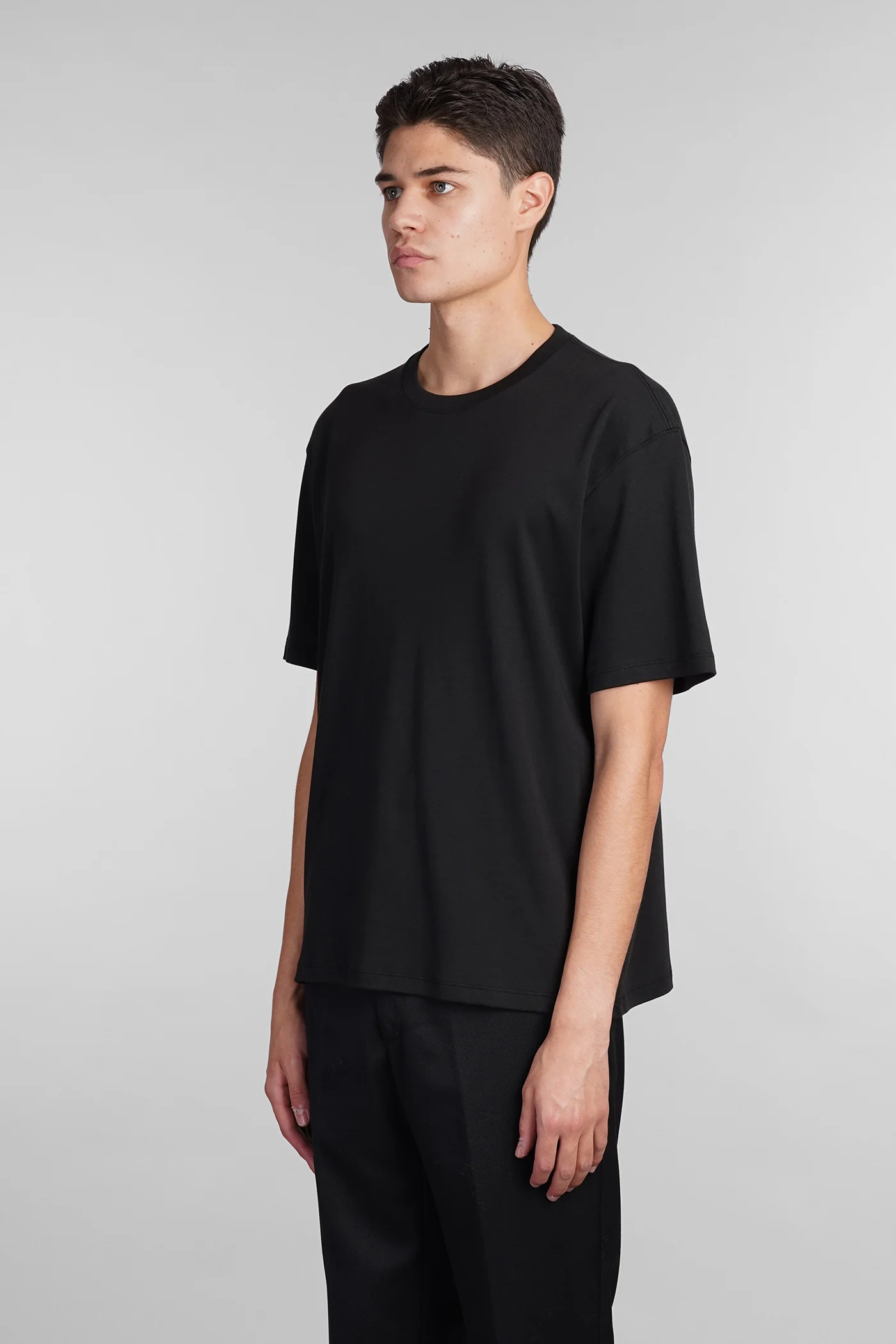 T-Shirt in black cotton - Image 4