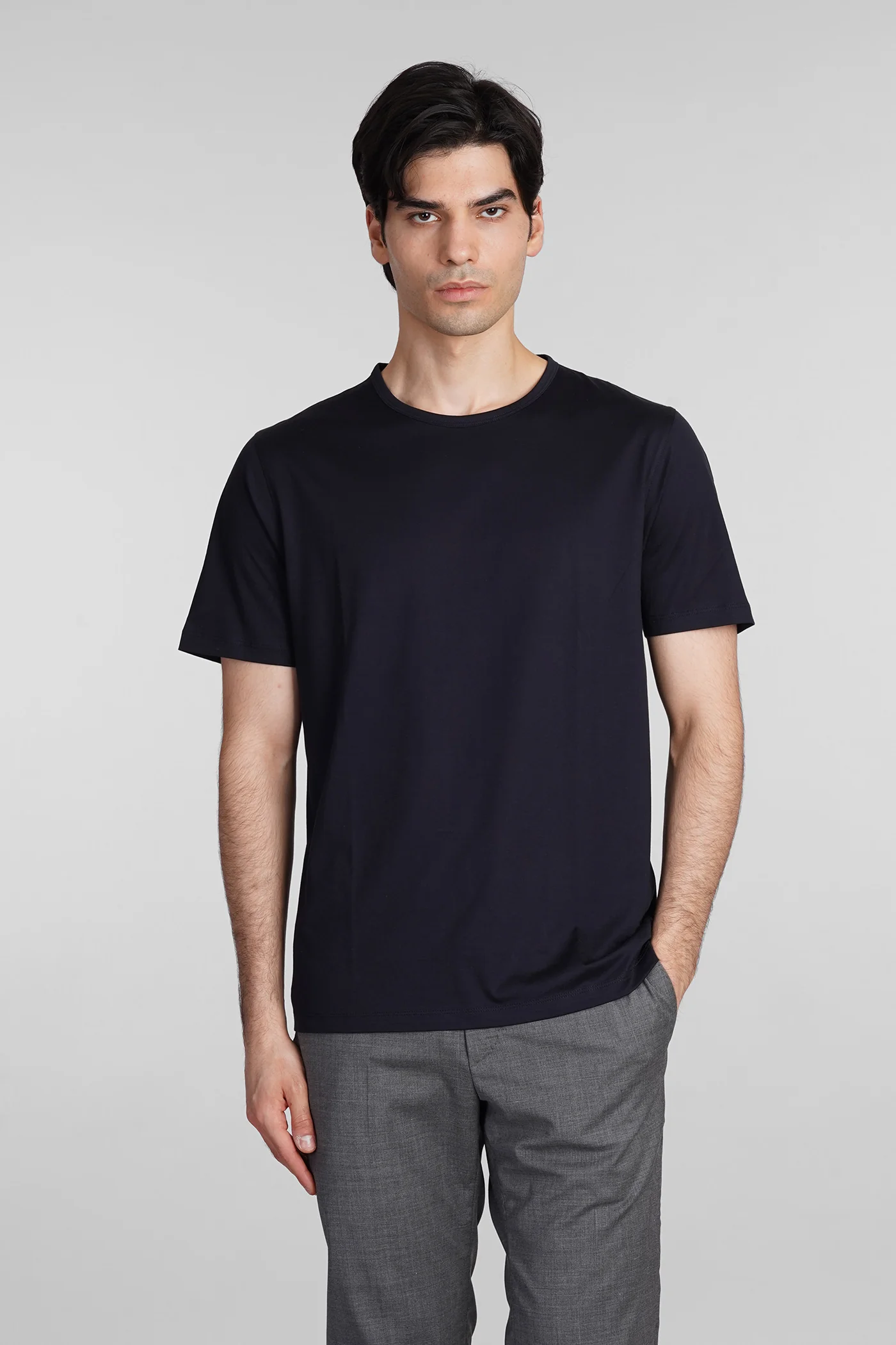 T-Shirt in blue cotton